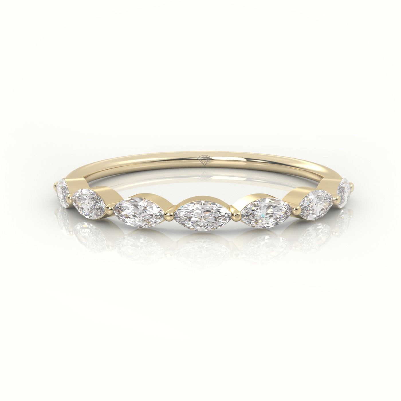 18k yellow gold  marquise cut diamond designer ring