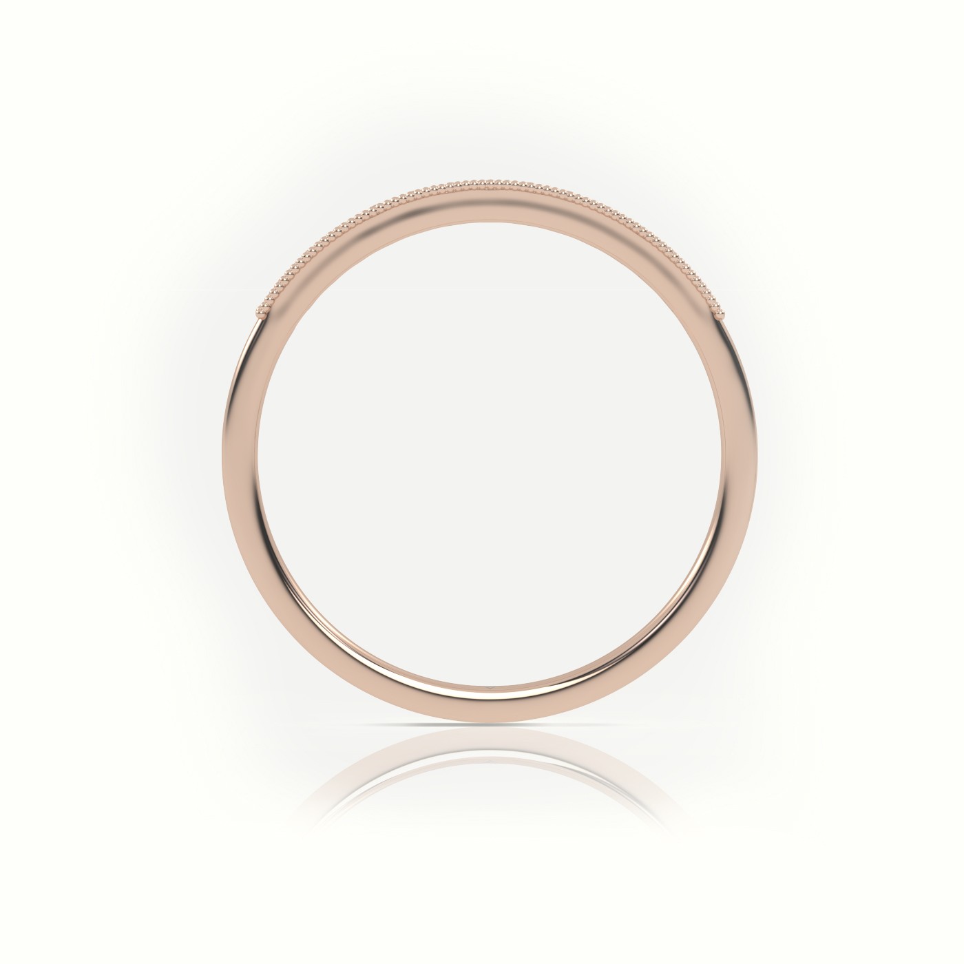 18k rose gold  round cut diamond channel milgrain setting designer ring Photos & images