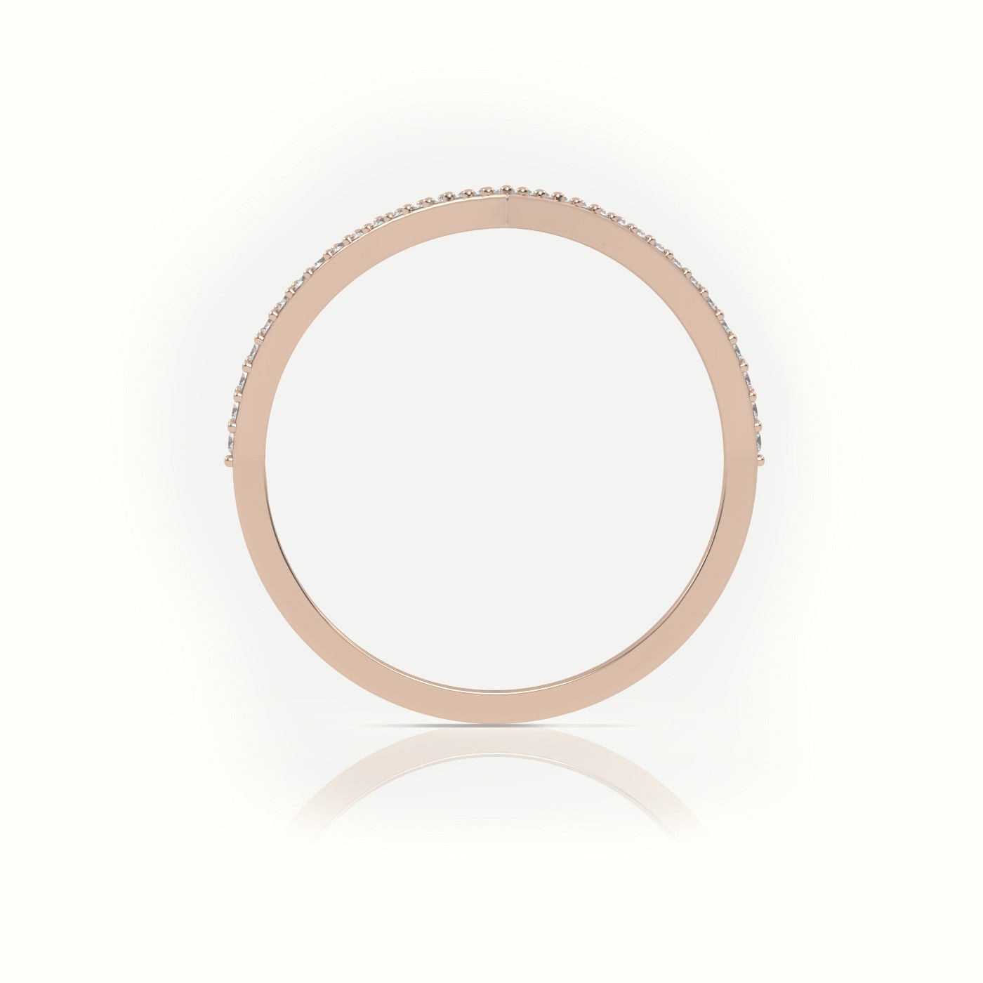 18k rose gold  v-shaped round cut diamond designer ring Photos & images
