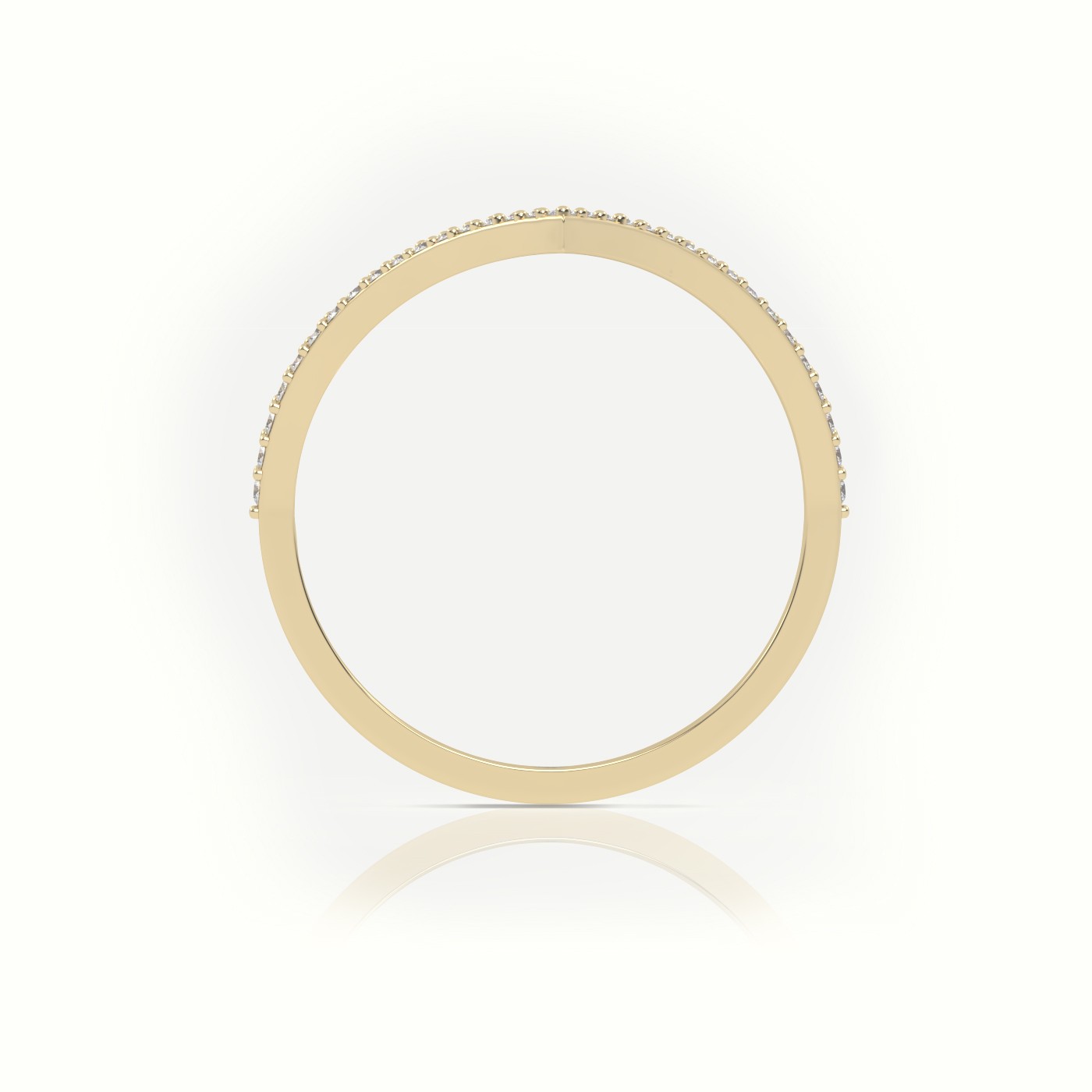 18k yellow gold  v-shaped round cut diamond designer ring Photos & images