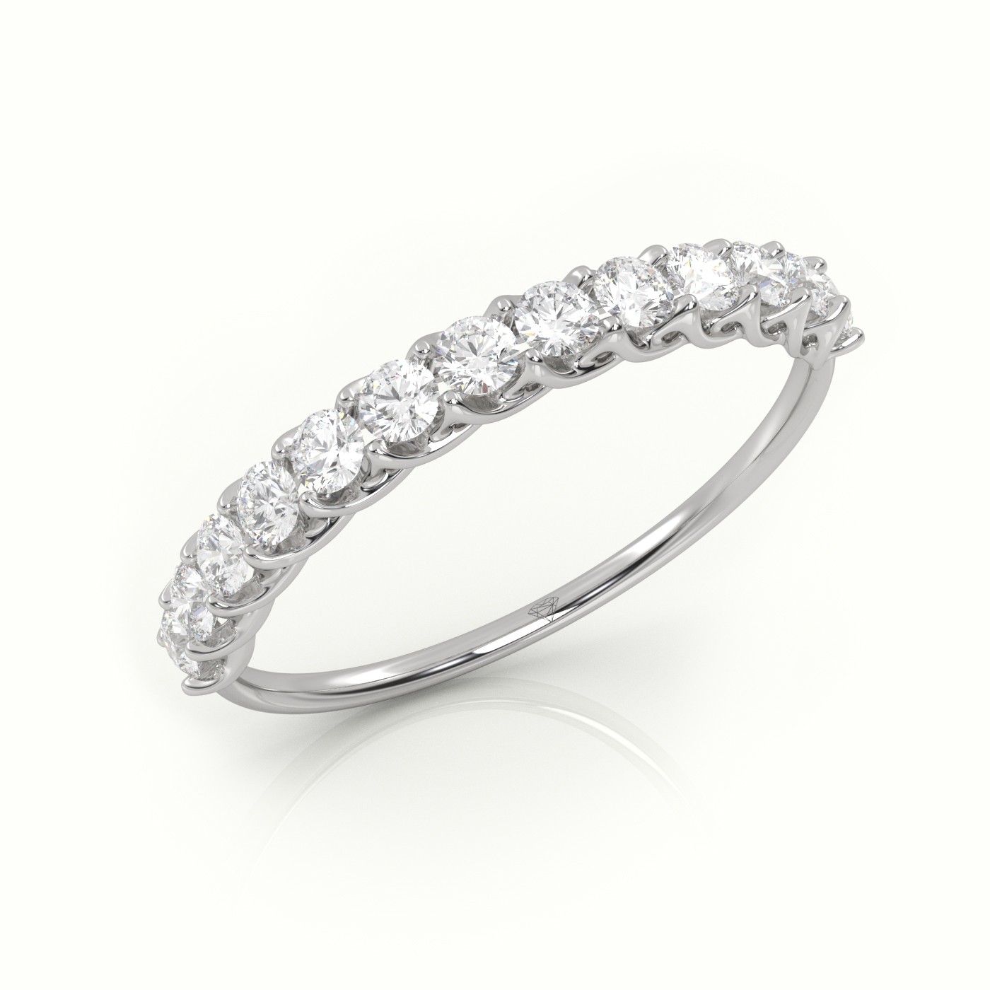 18k white gold  round cut diamond designer ring Photos & images