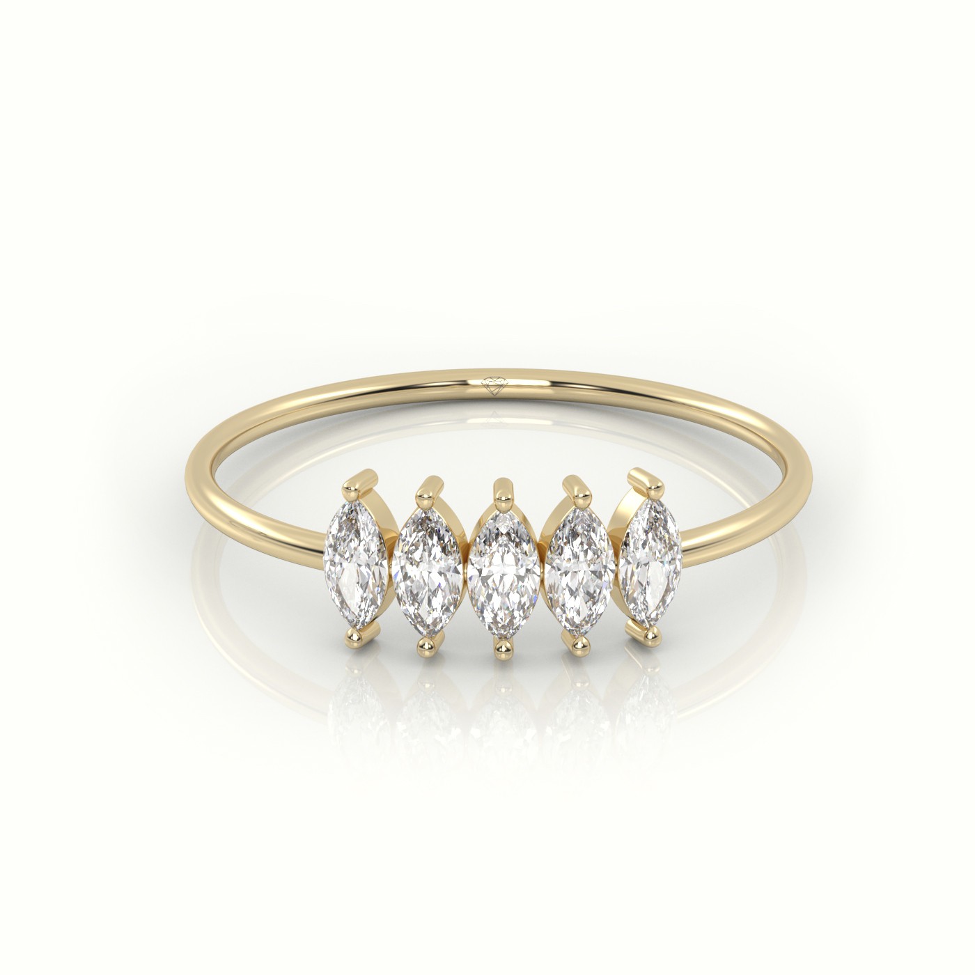 18k yellow gold  marquise cut diamond designer ring