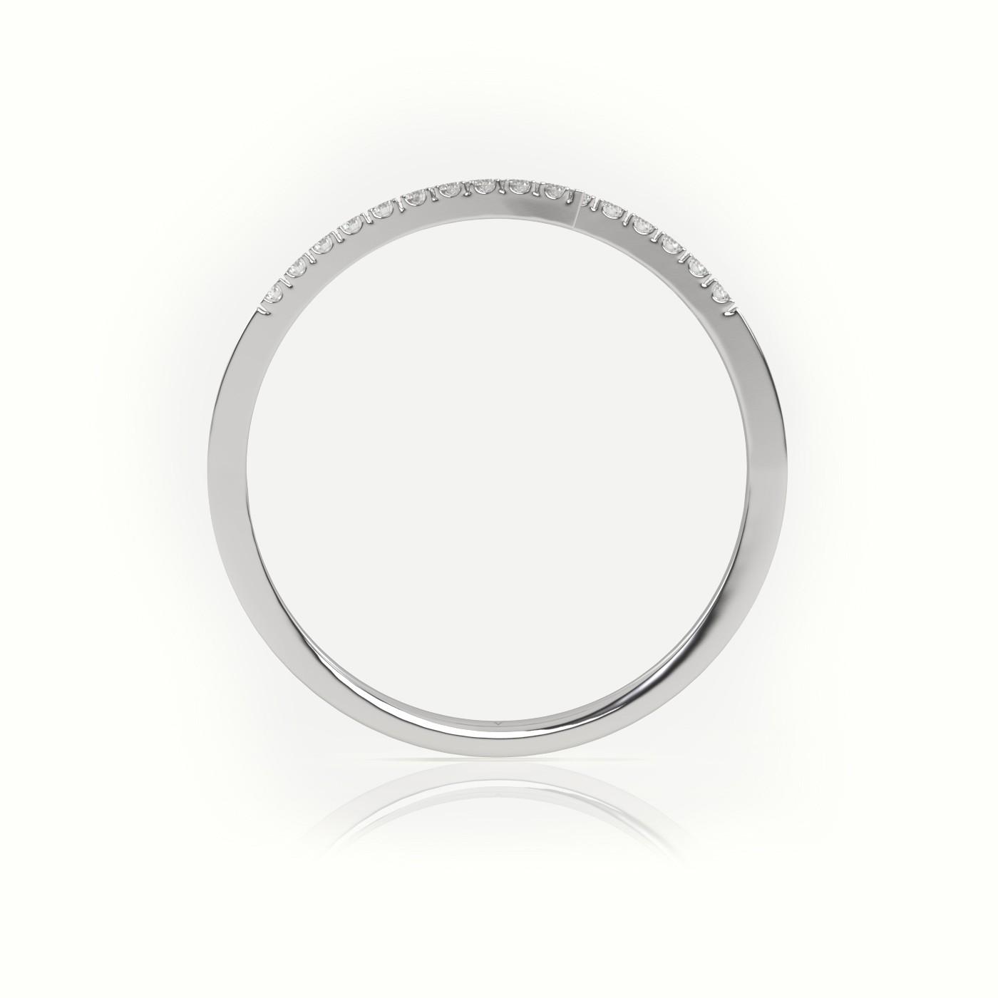 18k white gold  round cut diamond bypass style designer ring Photos & images