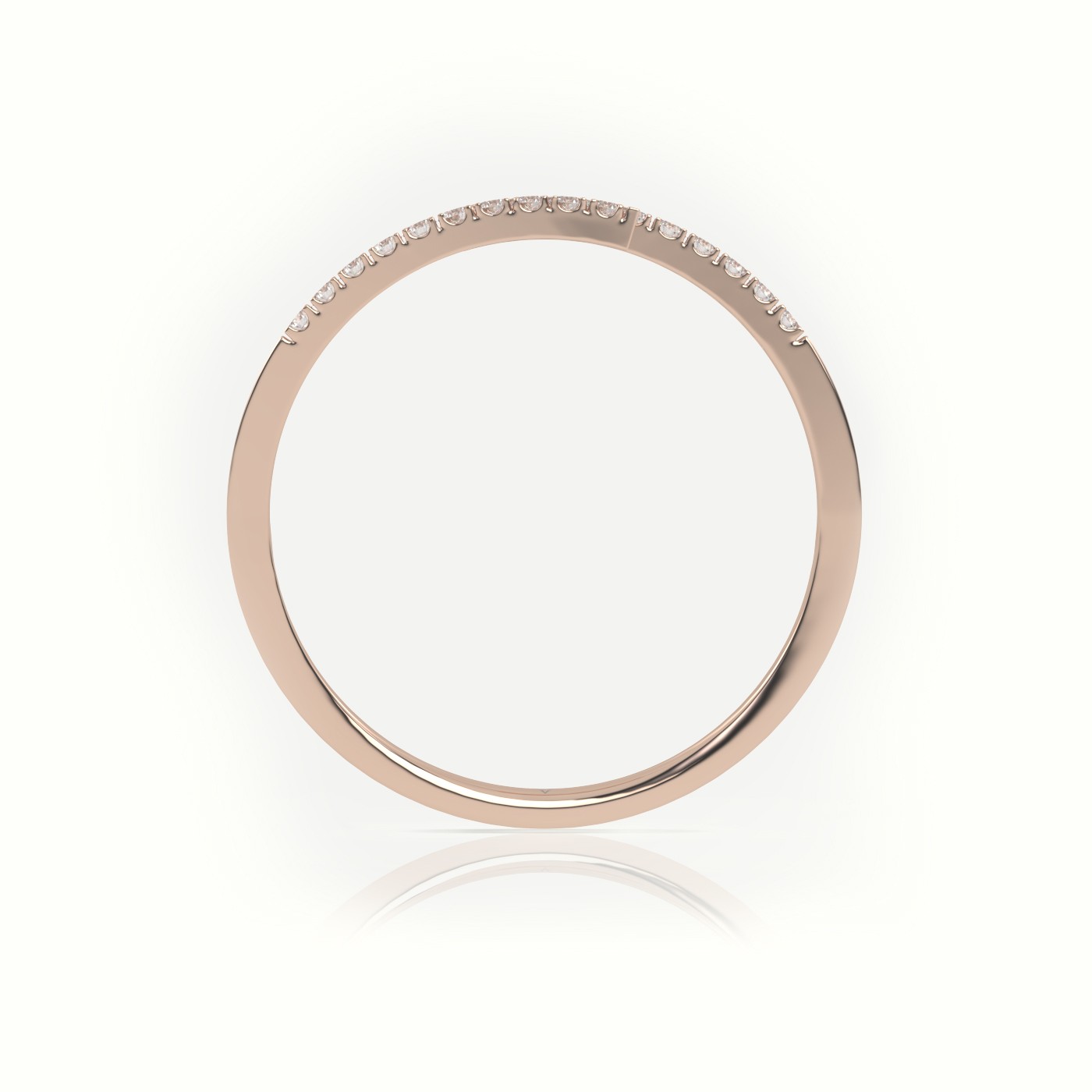 18k rose gold  round cut diamond bypass style designer ring Photos & images