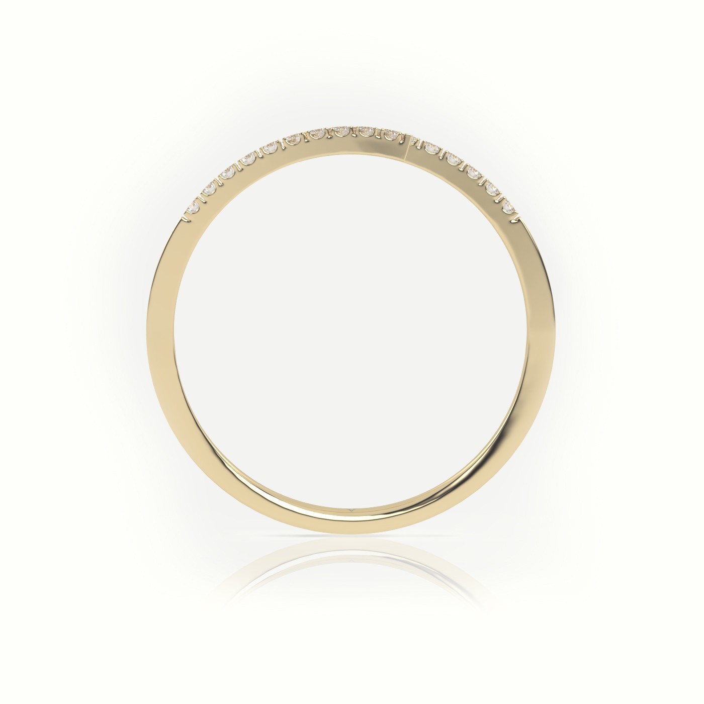 18k yellow gold  round cut diamond bypass style designer ring Photos & images