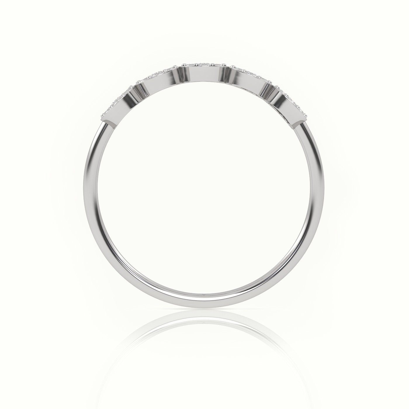 18k white gold  round cut diamond floral halo designer ring Photos & images