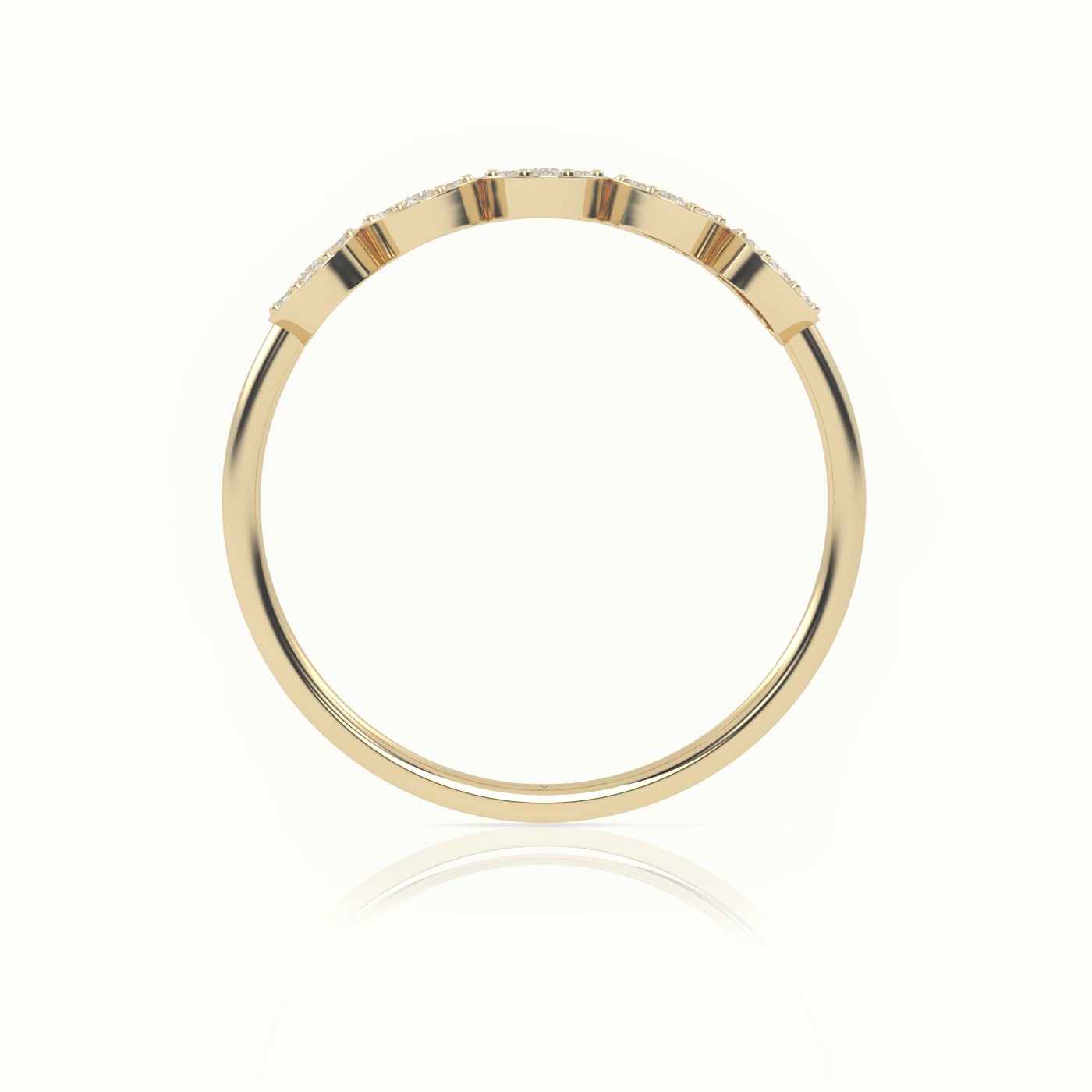 18k yellow gold  round cut diamond floral halo designer ring Photos & images