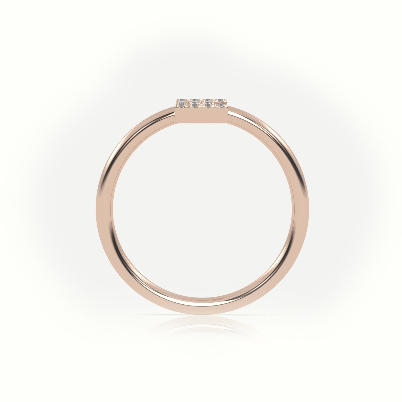 18k rose gold  round cut diamonds “e” initials monogram alphabet ring Photos & images