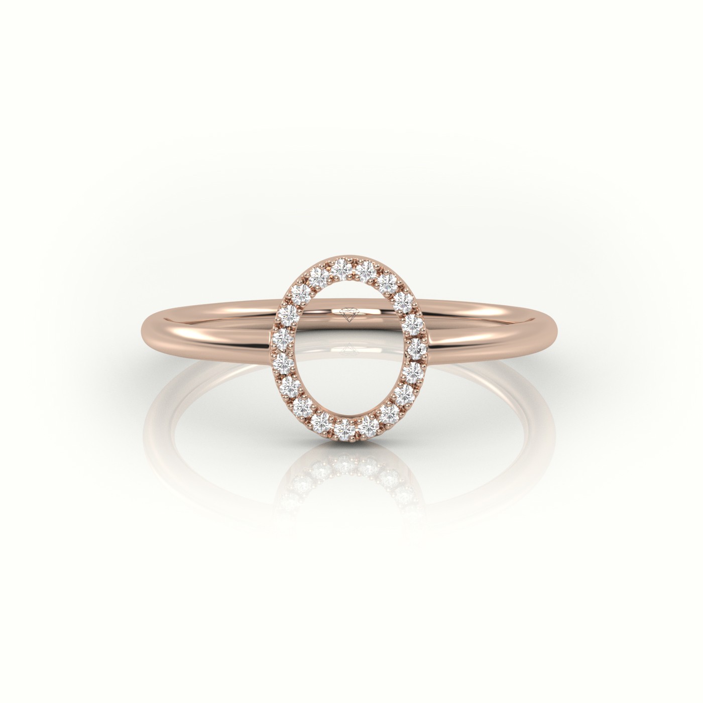 Monogram Infini wedding band, pink gold and a princess-cut diamond -  Categories Q9F94F