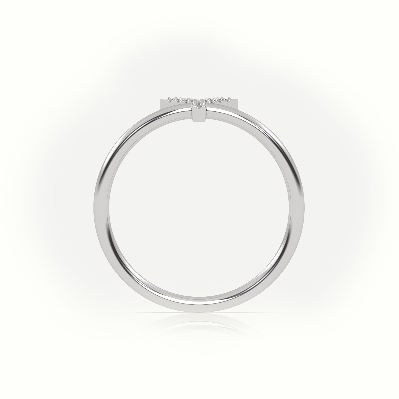 18k white gold  round cut diamonds “y” initials monogram alphabet ring Photos & images