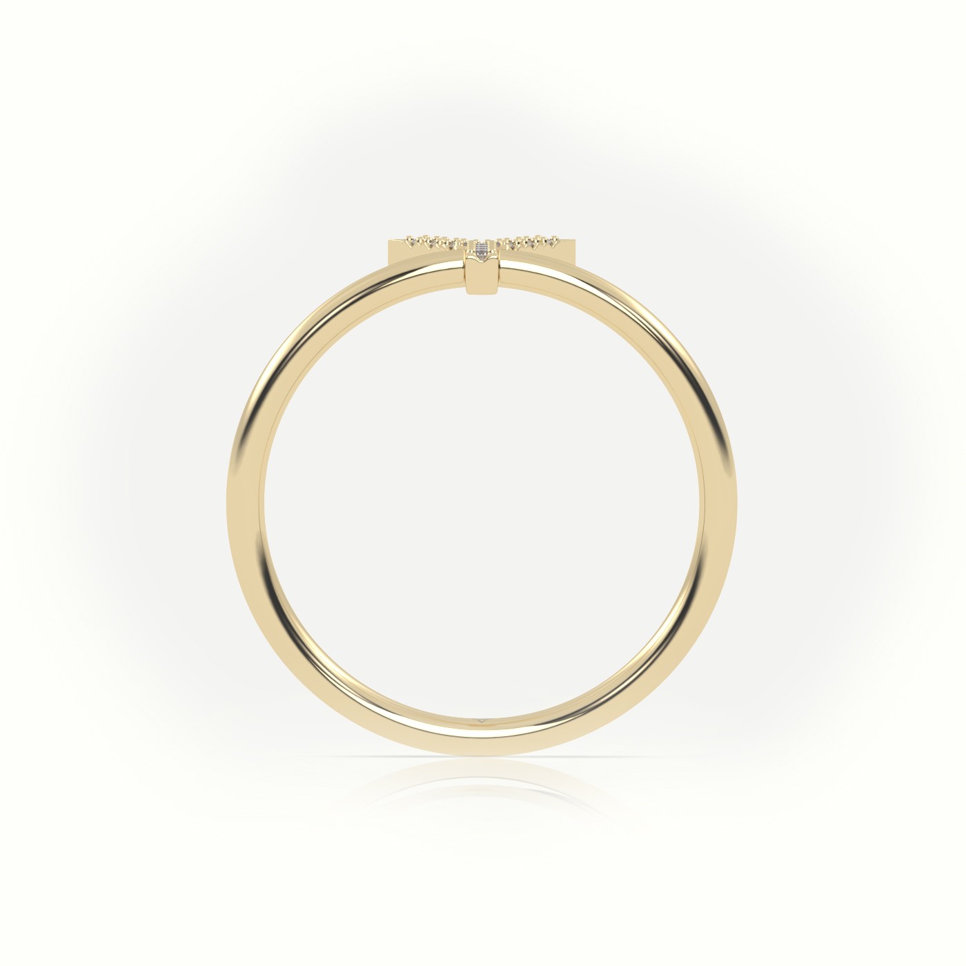 18k yellow gold  round cut diamonds “y” initials monogram alphabet ring Photos & images
