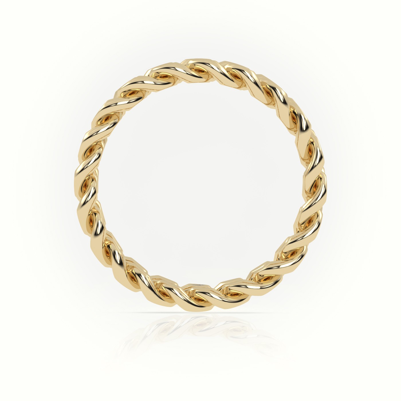 18k yellow gold  cuban plain ring 5mm Photos & images