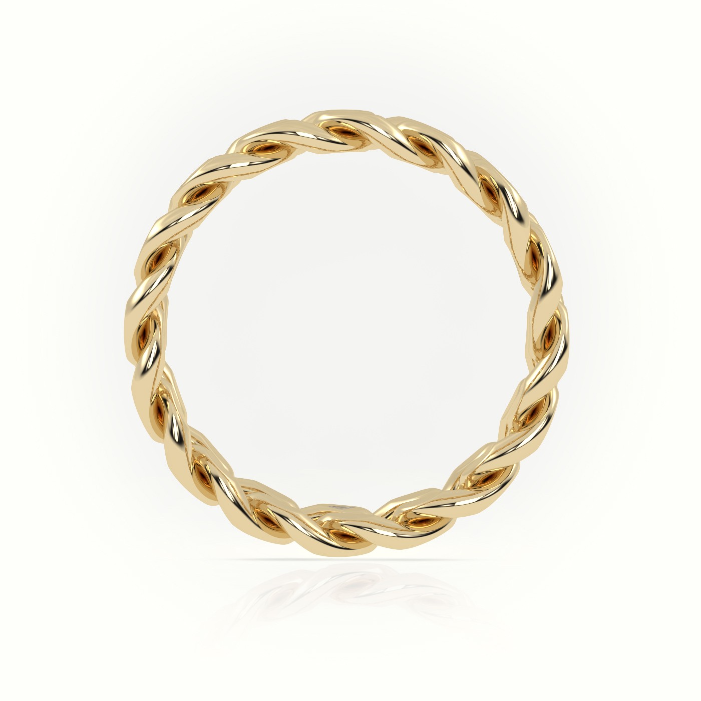 18k yellow gold  cuban plain ring 7mm Photos & images