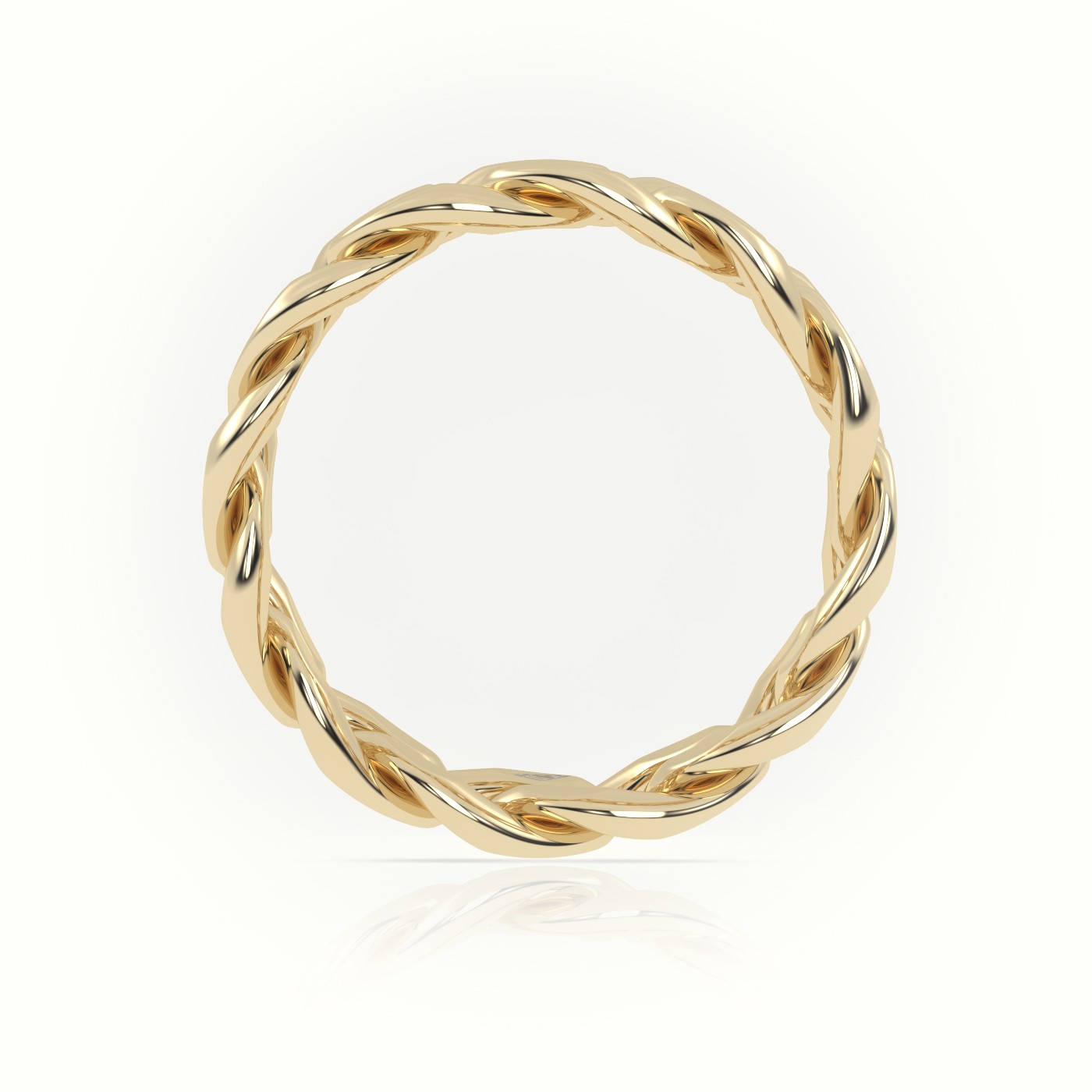 18k yellow gold  cuban plain ring 8mm Photos & images