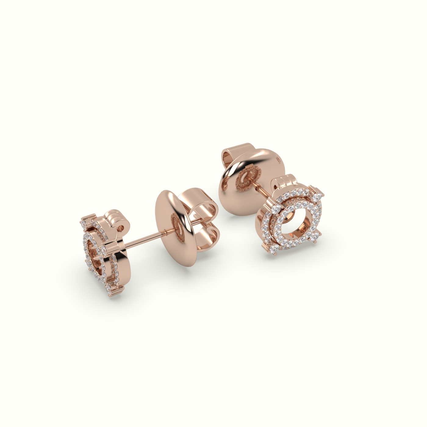 18k rose gold  earring j-15 Photos & images