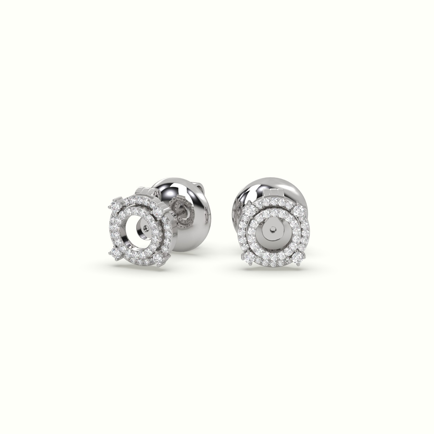 18k white gold  earring j-15