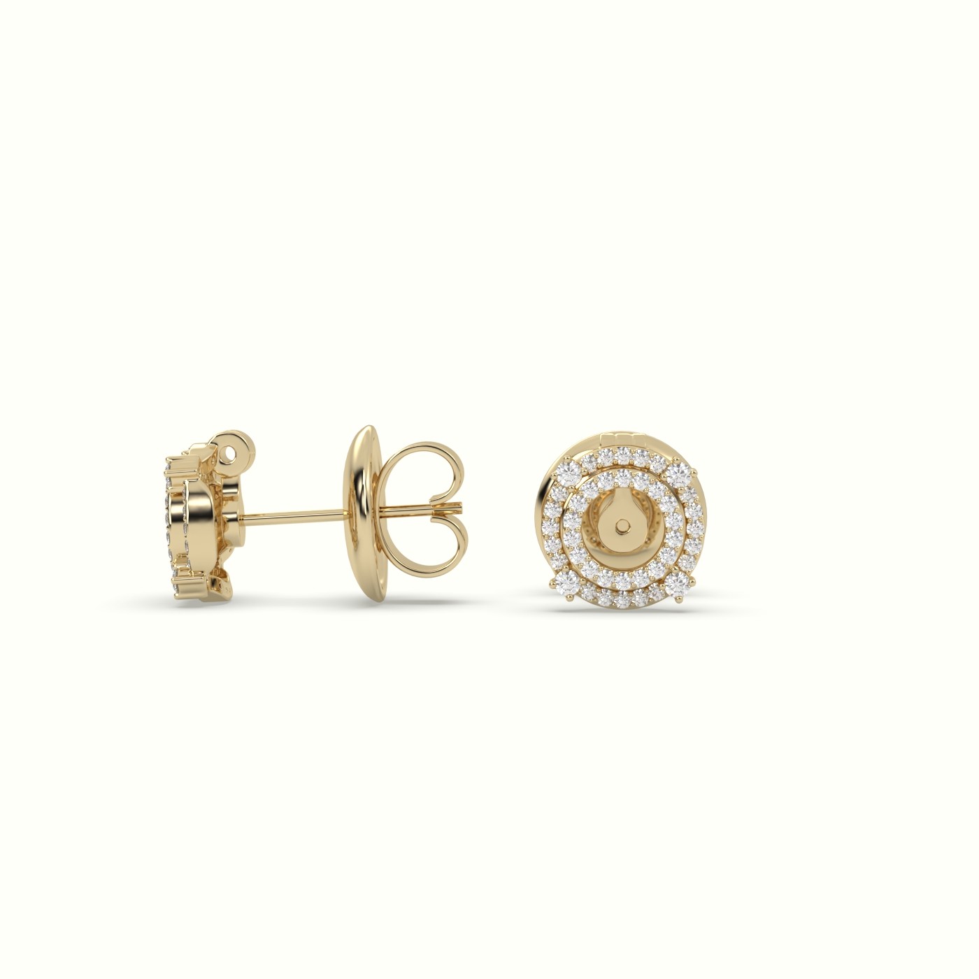 18k yellow gold  earring j-15 Photos & images