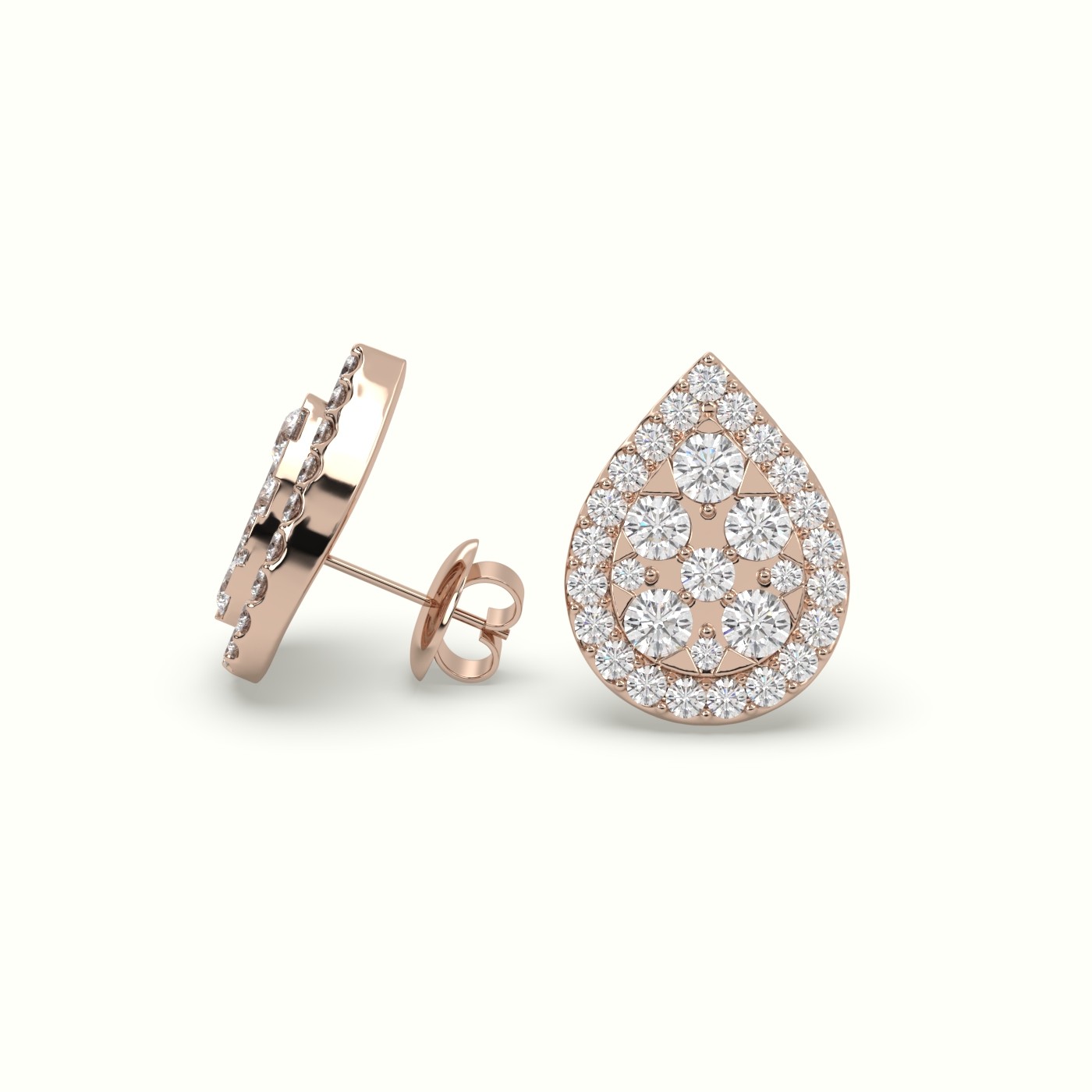 18k rose gold  earring 102681 Photos & images