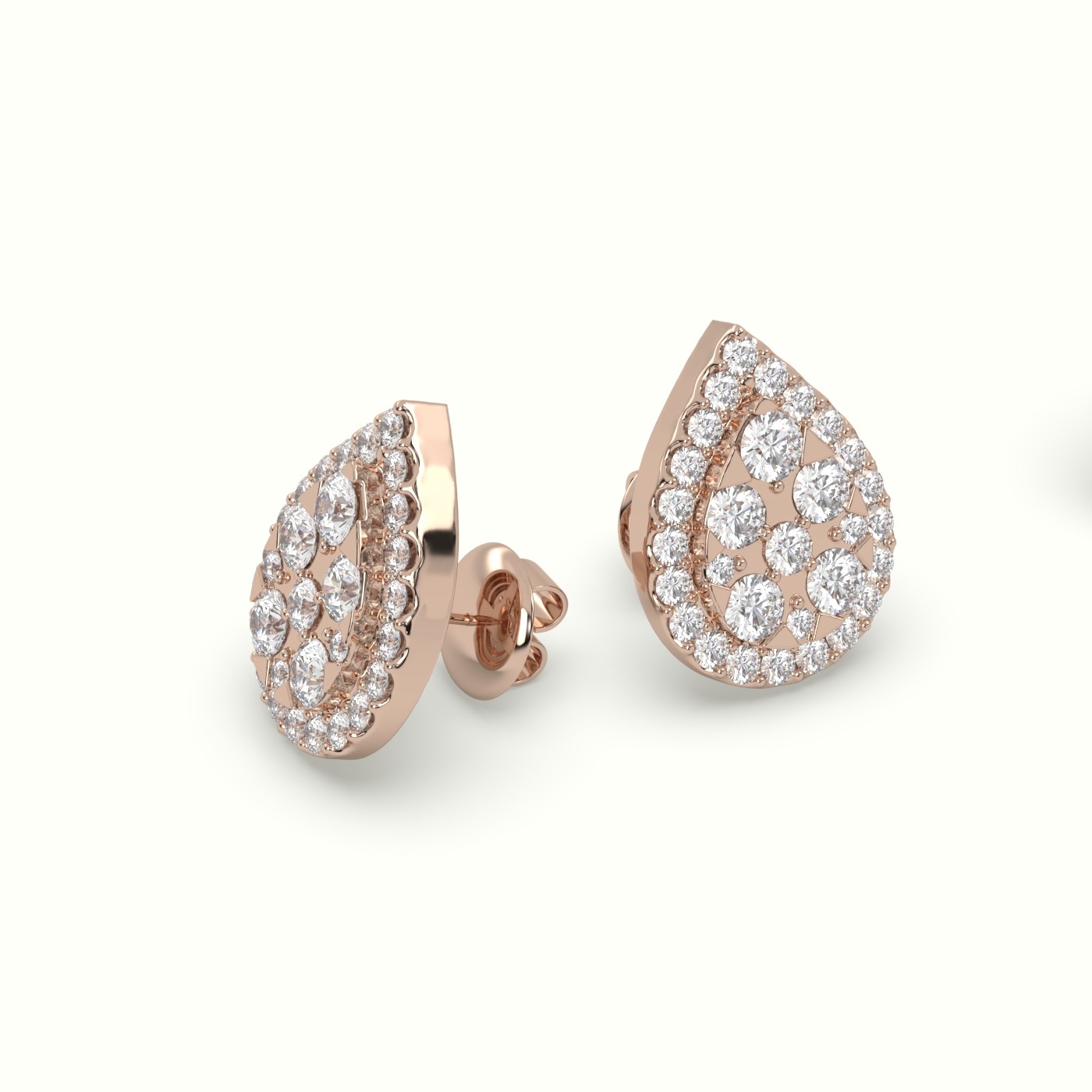 18k rose gold  earring 102681 Photos & images