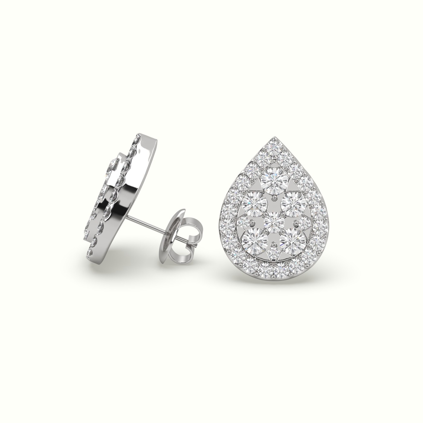 18k white gold  earring 102681 Photos & images