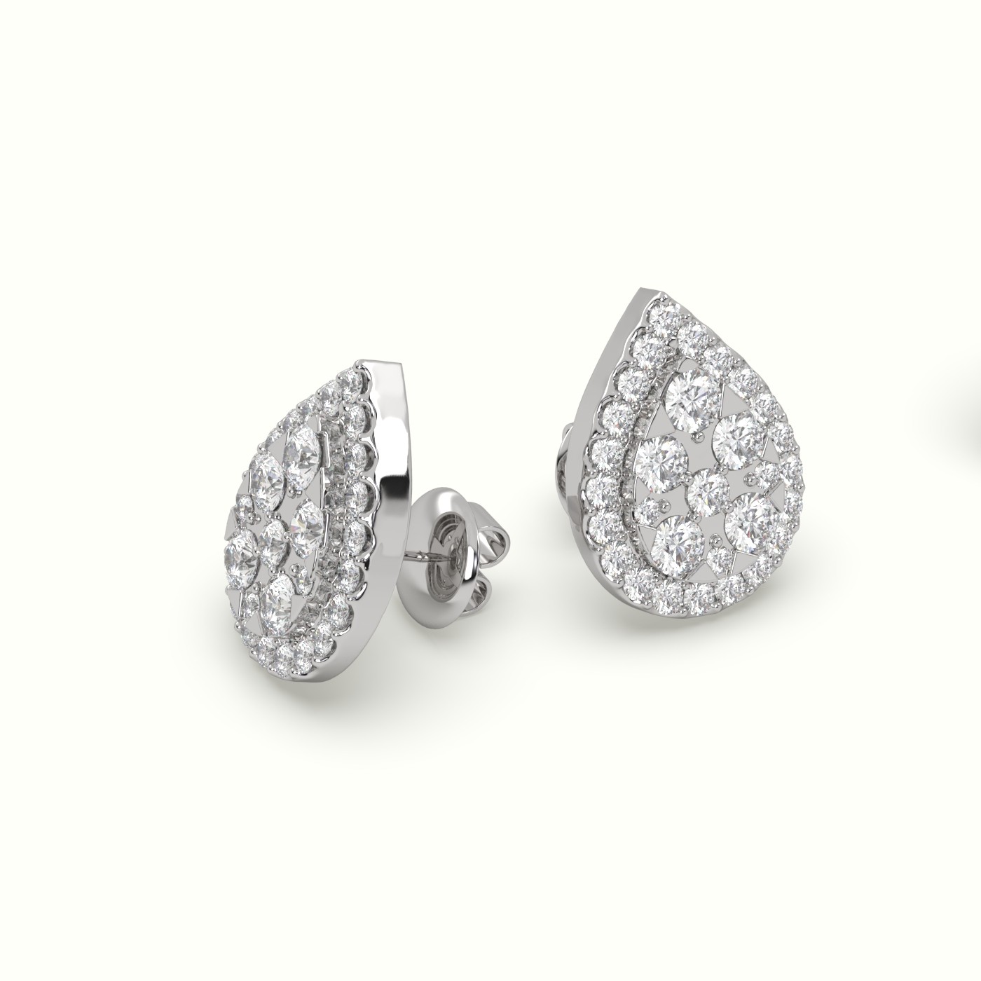 18k white gold  earring 102681 Photos & images