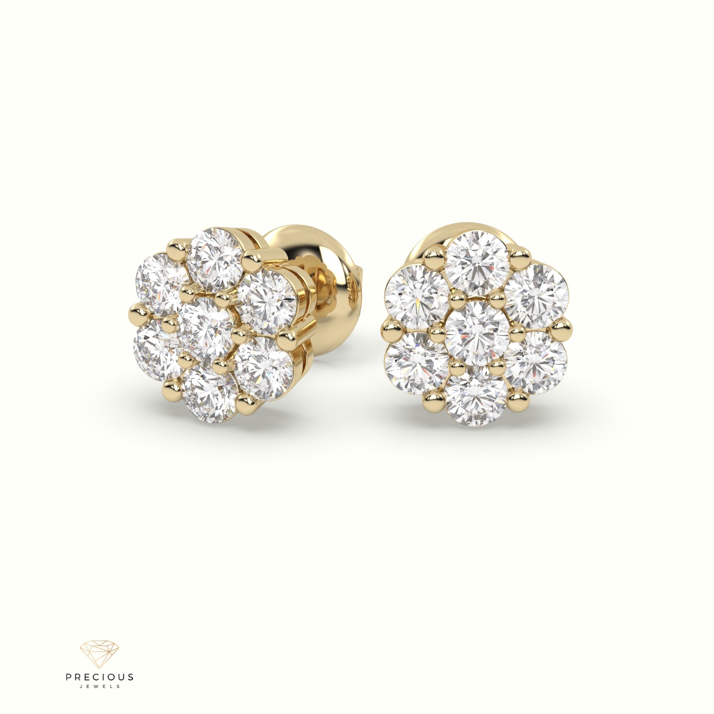 Inverted Diamond Flower Cluster Earrings – LFrank