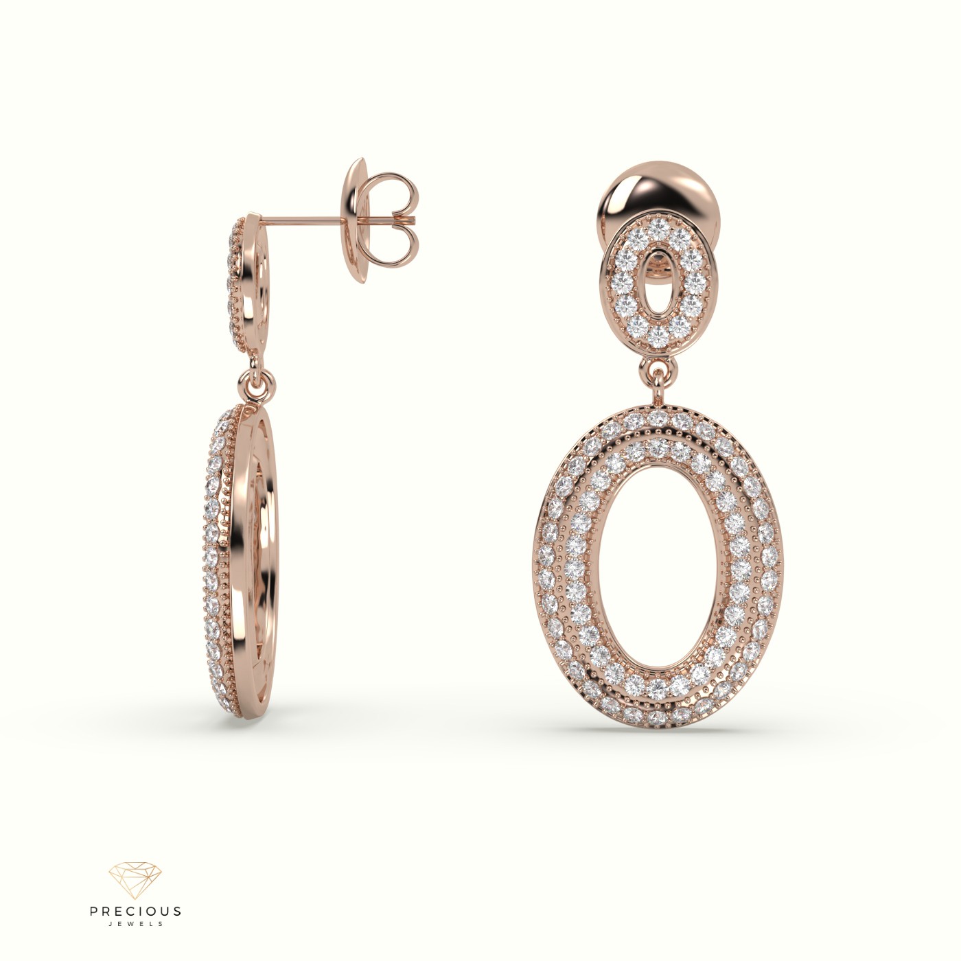18k rose gold royal chandelier earrings Photos & images