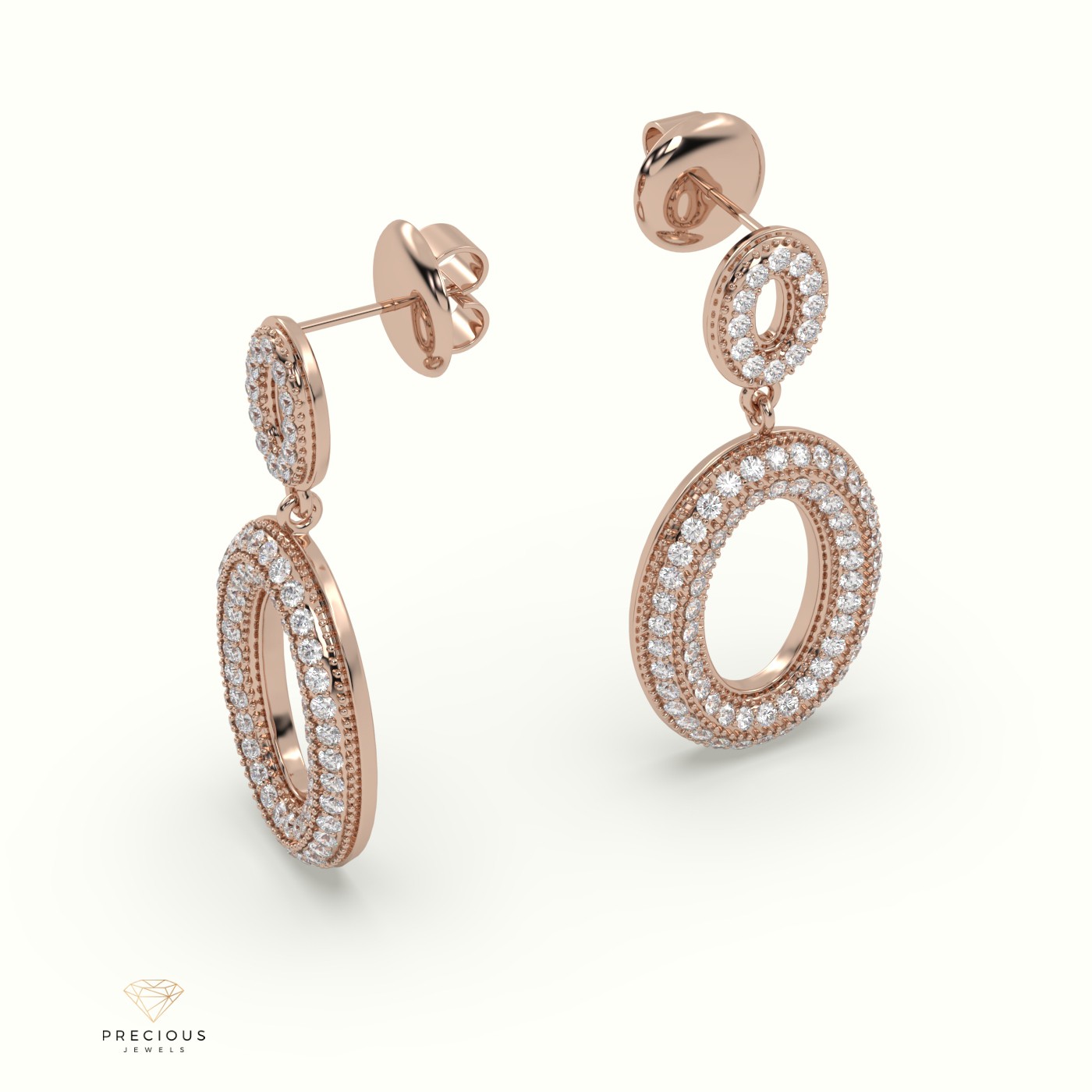 18k rose gold royal chandelier earrings Photos & images
