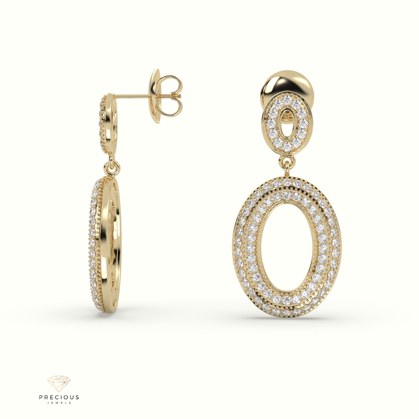 18k yellow gold royal chandelier earrings Photos & images