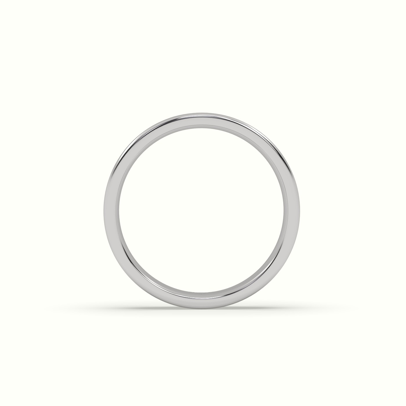 18k white gold d shape court profile women's wedding band Photos & images