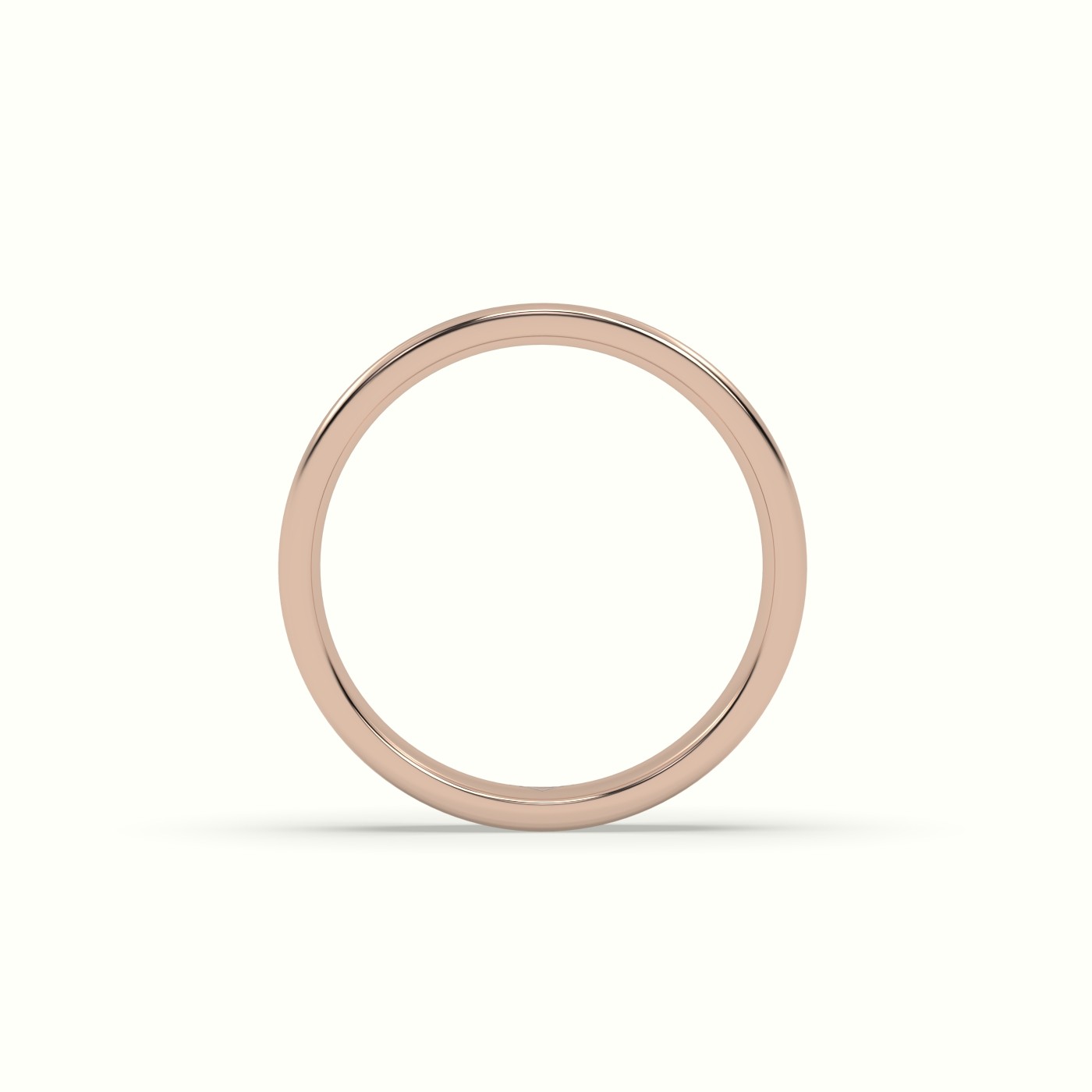 18k rose gold d shape court profile women's wedding band Photos & images