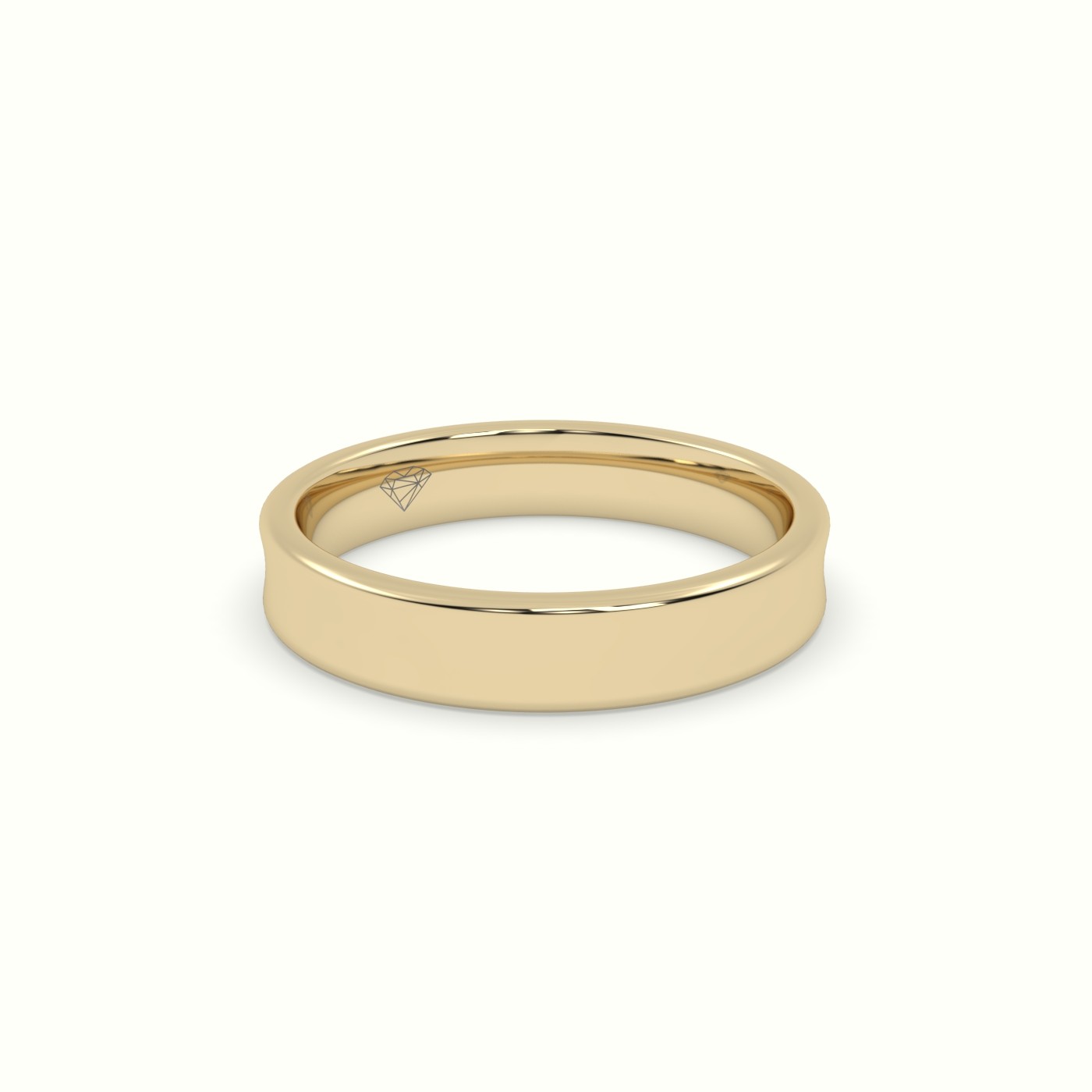 18k yellow gold d shape court profile women's wedding band Photos & images