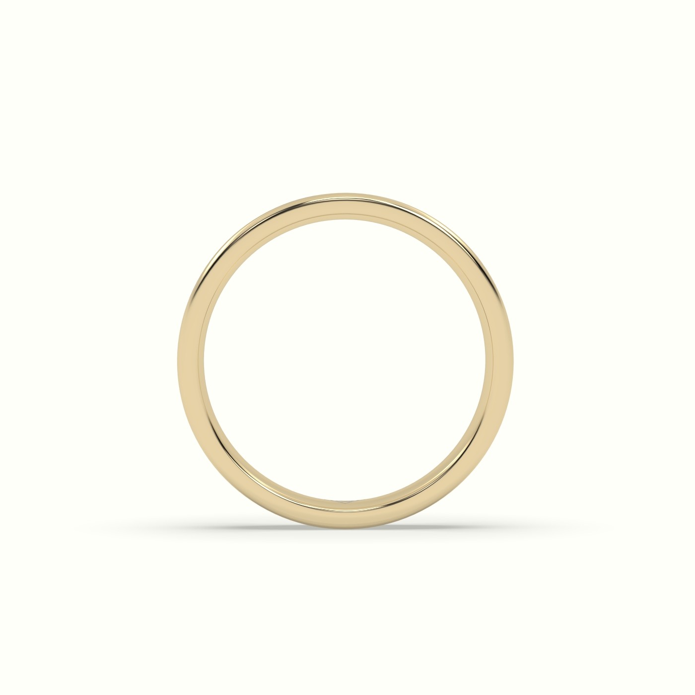 18k yellow gold d shape court profile women's wedding band Photos & images