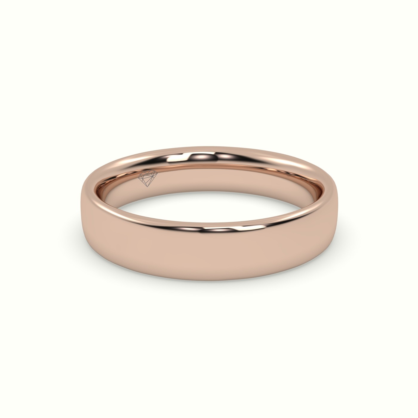 18k rose gold classic profile e wedding ring Photos & images