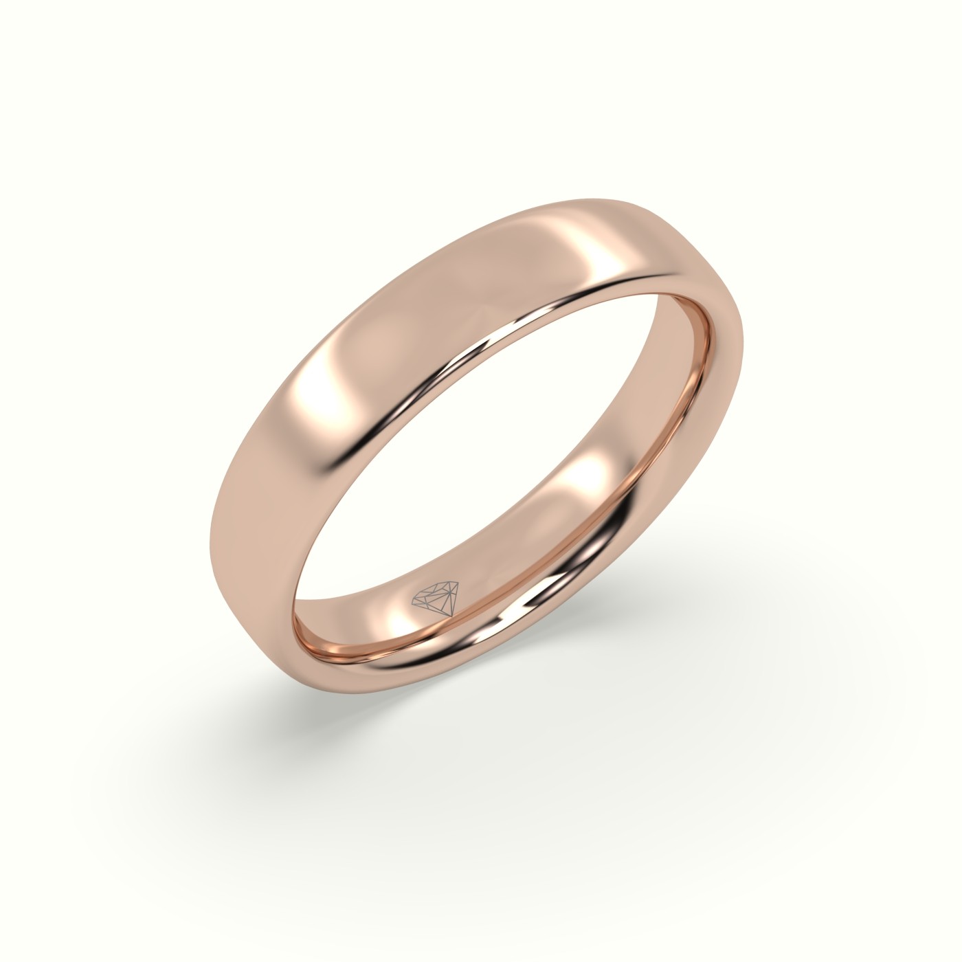 18k rose gold classic profile e wedding ring Photos & images