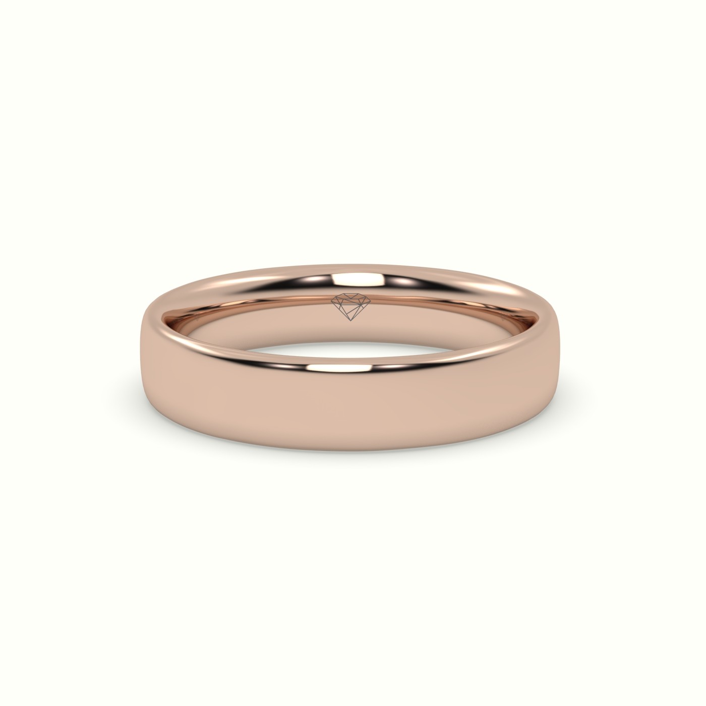 18k rose gold classic profile e wedding ring