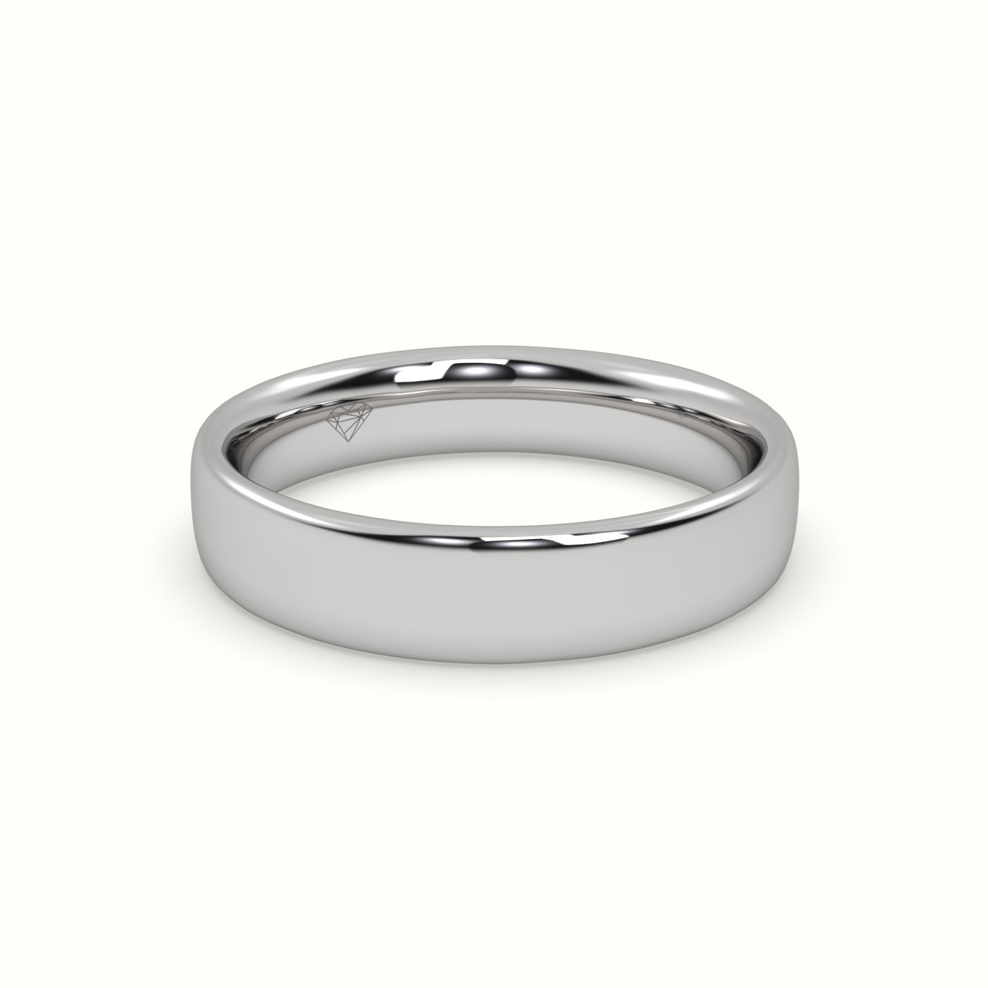 18k white gold classic profile e wedding ring Photos & images