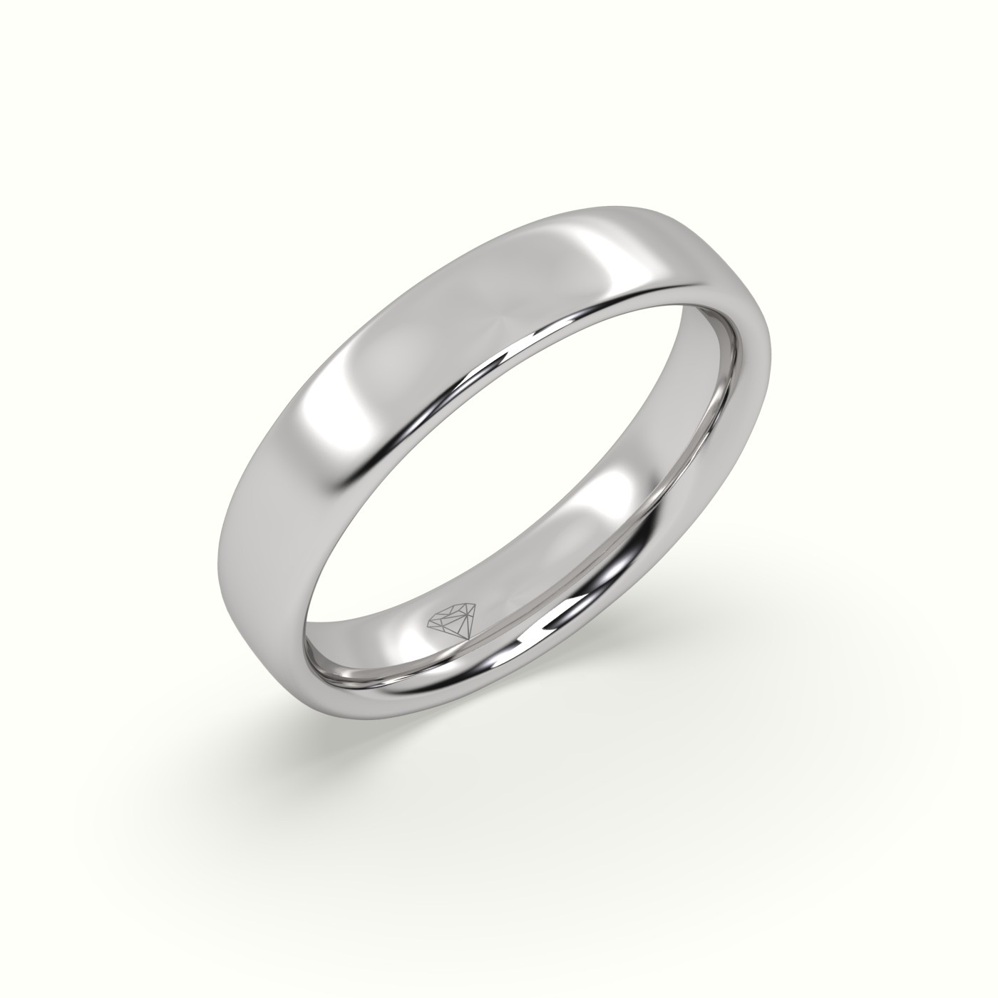 18k white gold classic profile e wedding ring Photos & images