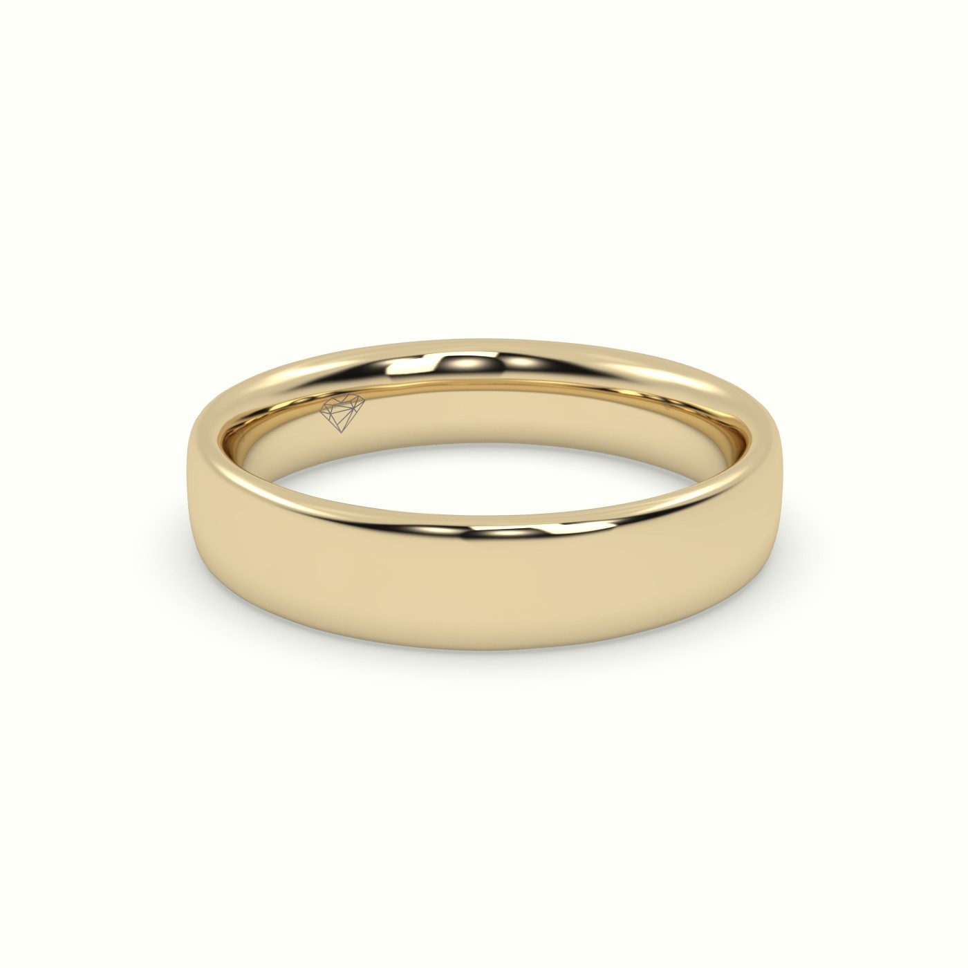 18k yellow gold classic profile e wedding ring Photos & images
