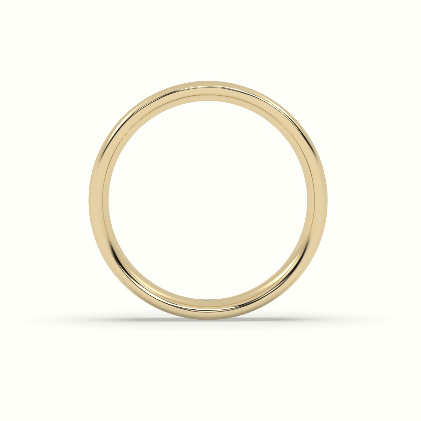 18k yellow gold classic profile e wedding ring Photos & images
