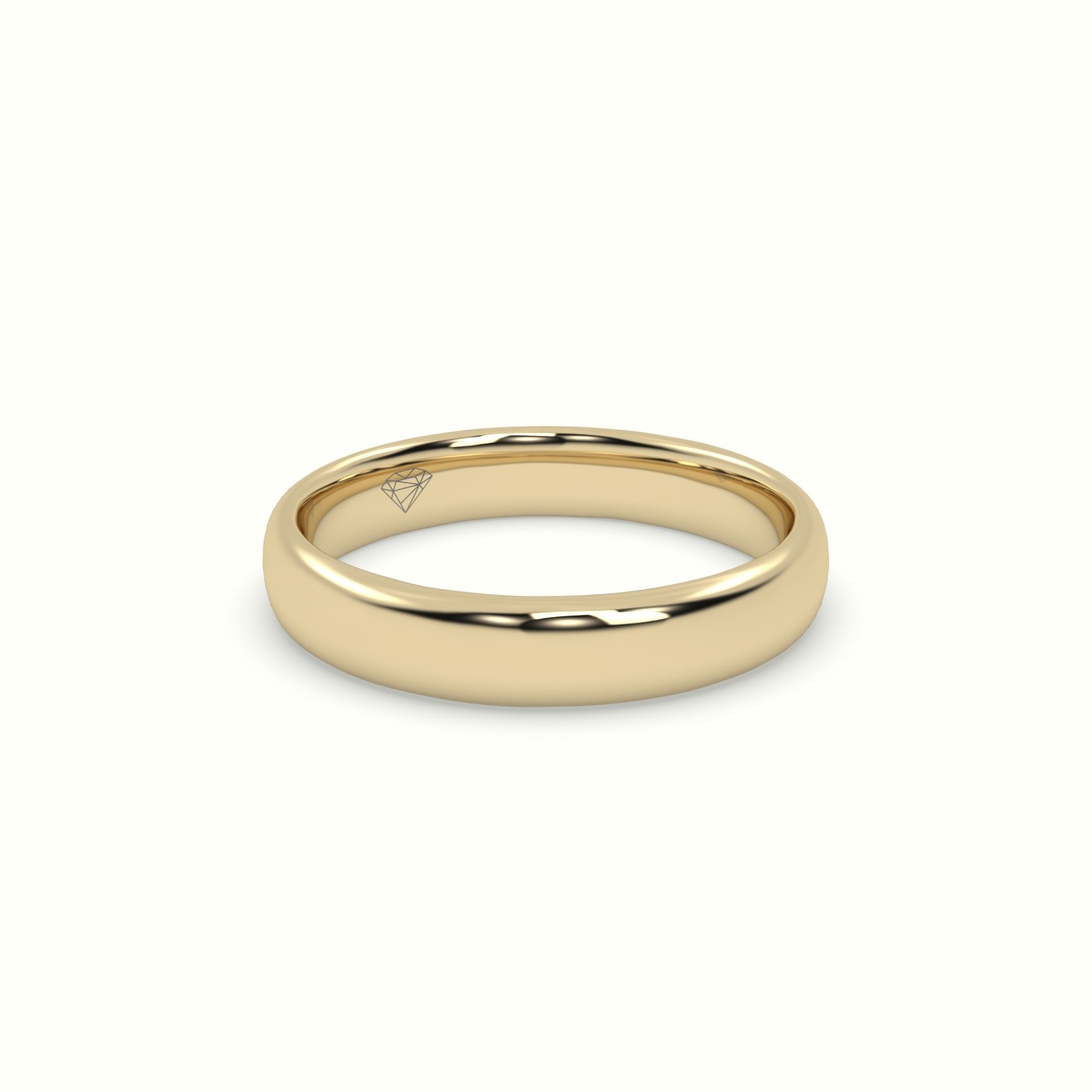 18k yellow gold profile f wedding ring Photos & images