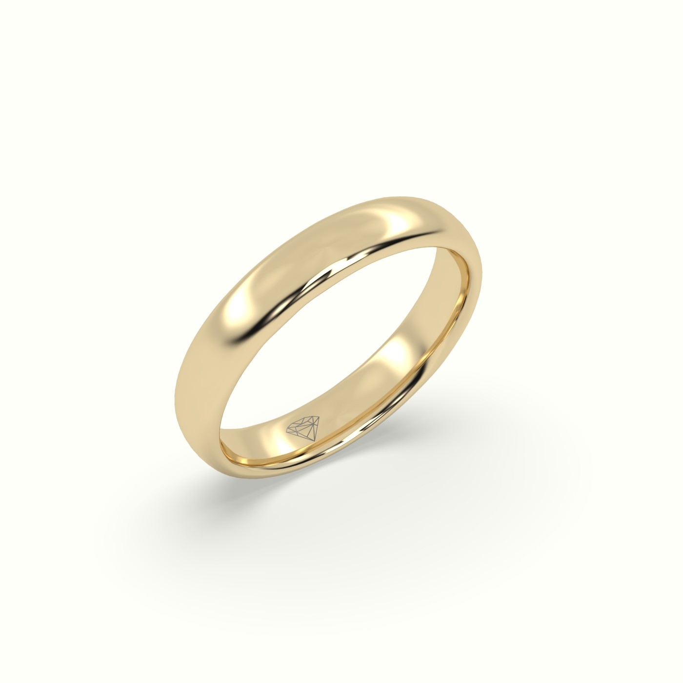 18k yellow gold profile f wedding ring Photos & images