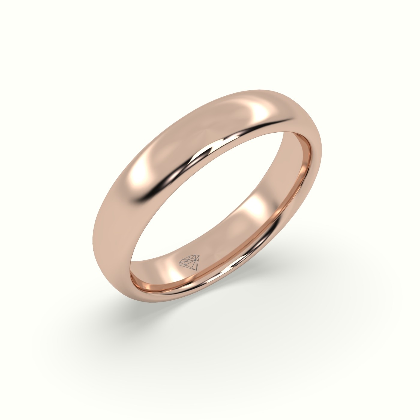 18k rose gold profile f wedding ring Photos & images