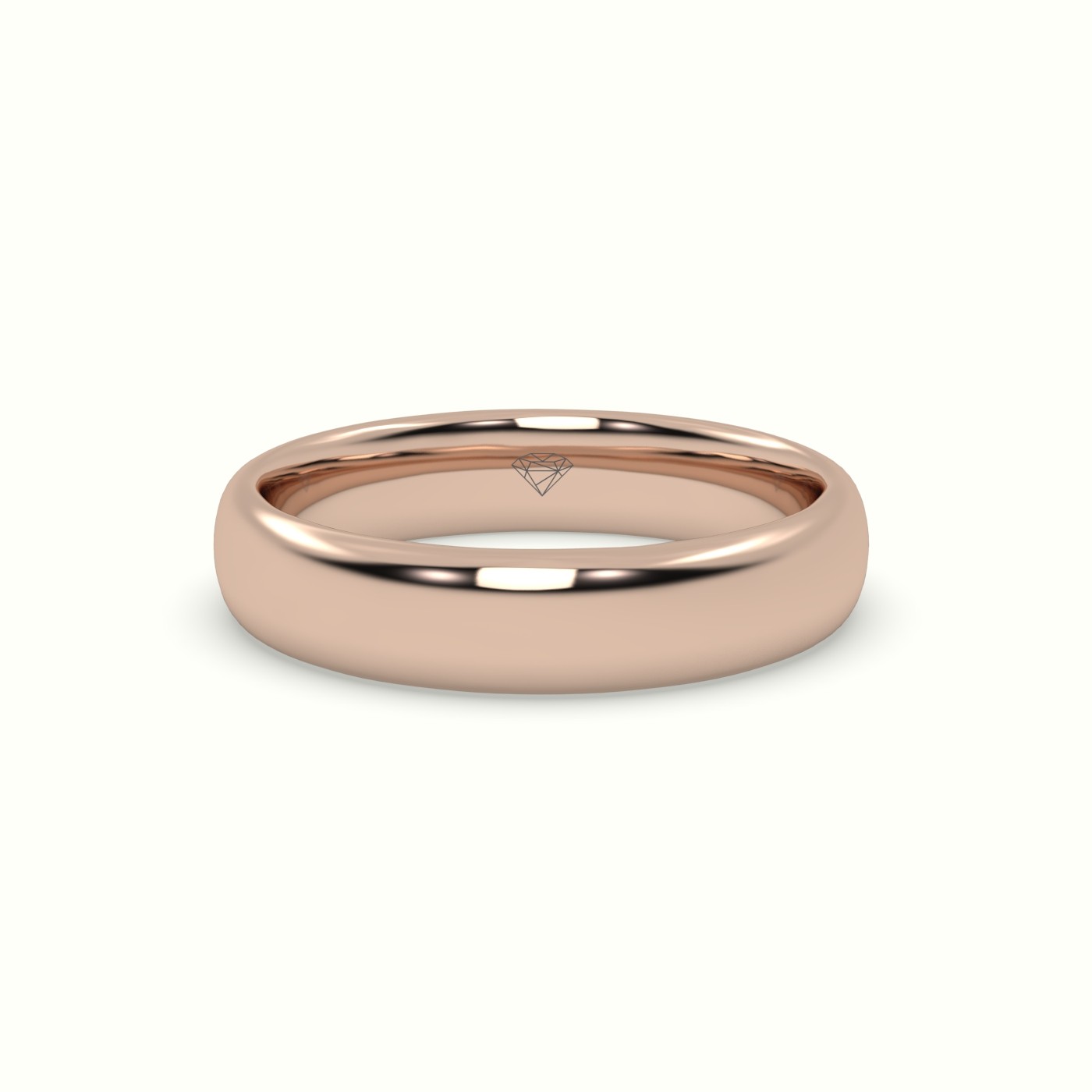 18k rose gold profile f wedding ring