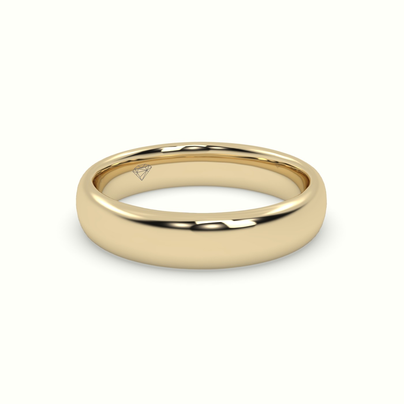 18k yellow gold profile f wedding ring Photos & images