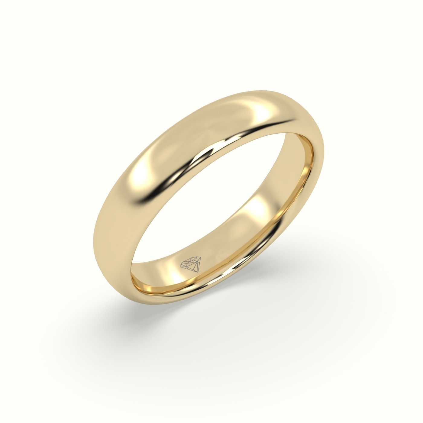 18k yellow gold profile f wedding ring Photos & images