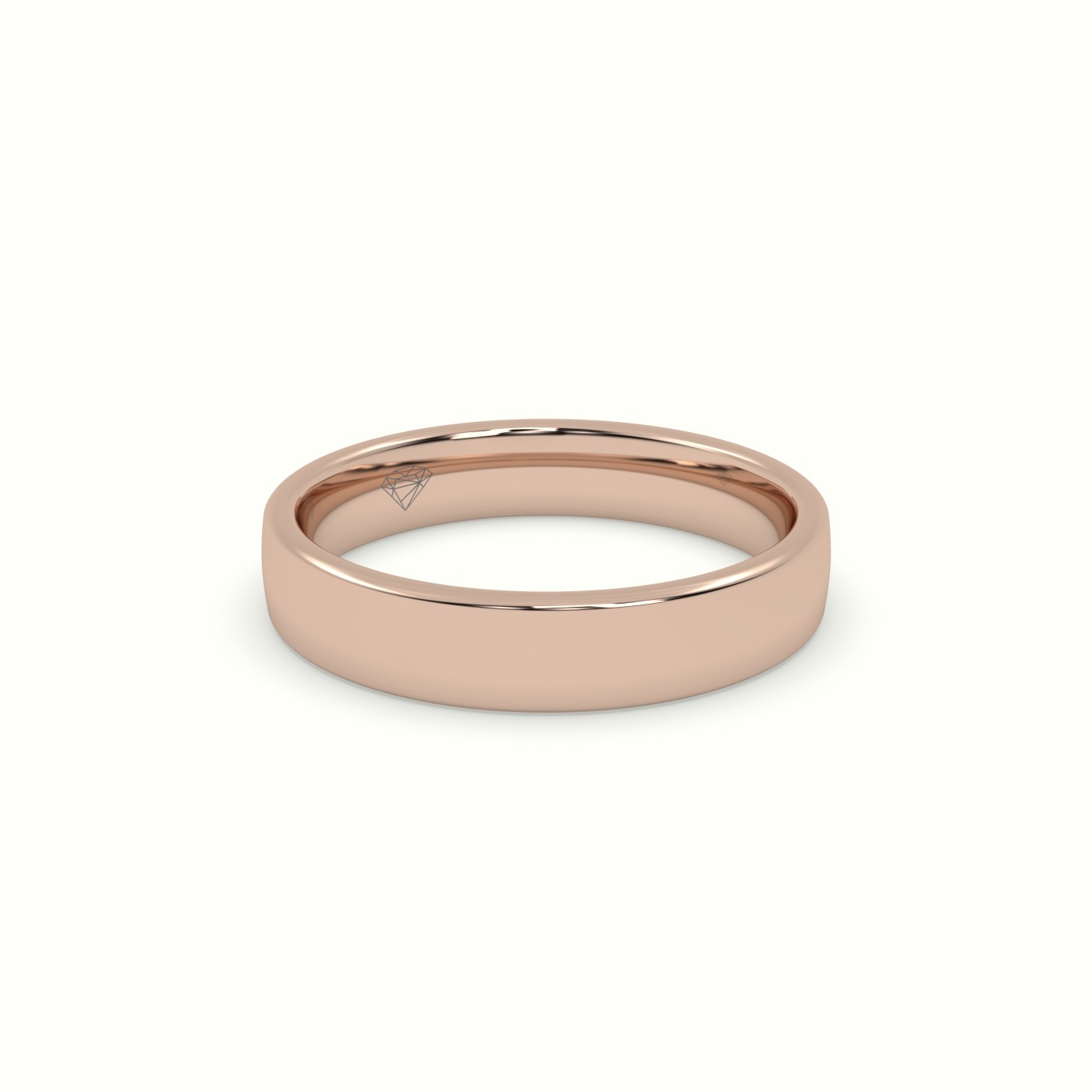 18k rose gold comfort fit classic "her" wedding band Photos & images