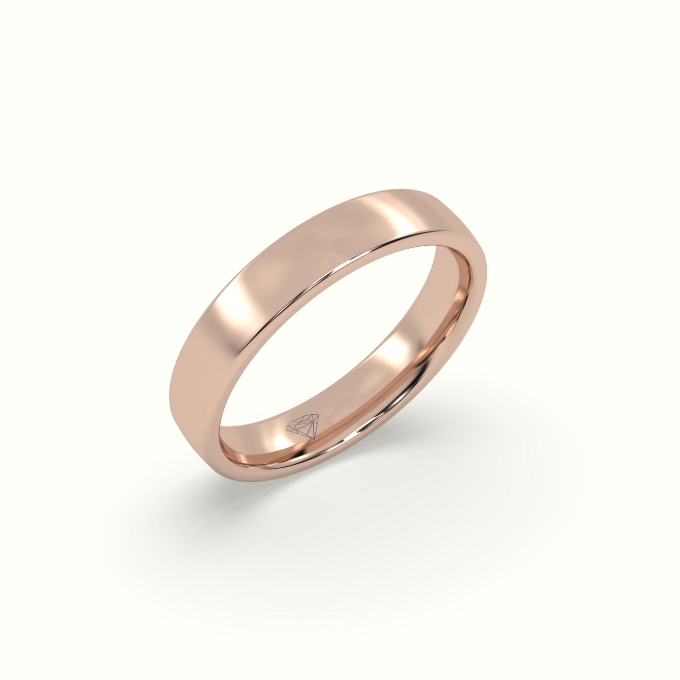 18k rose gold comfort fit classic "her" wedding band Photos & images