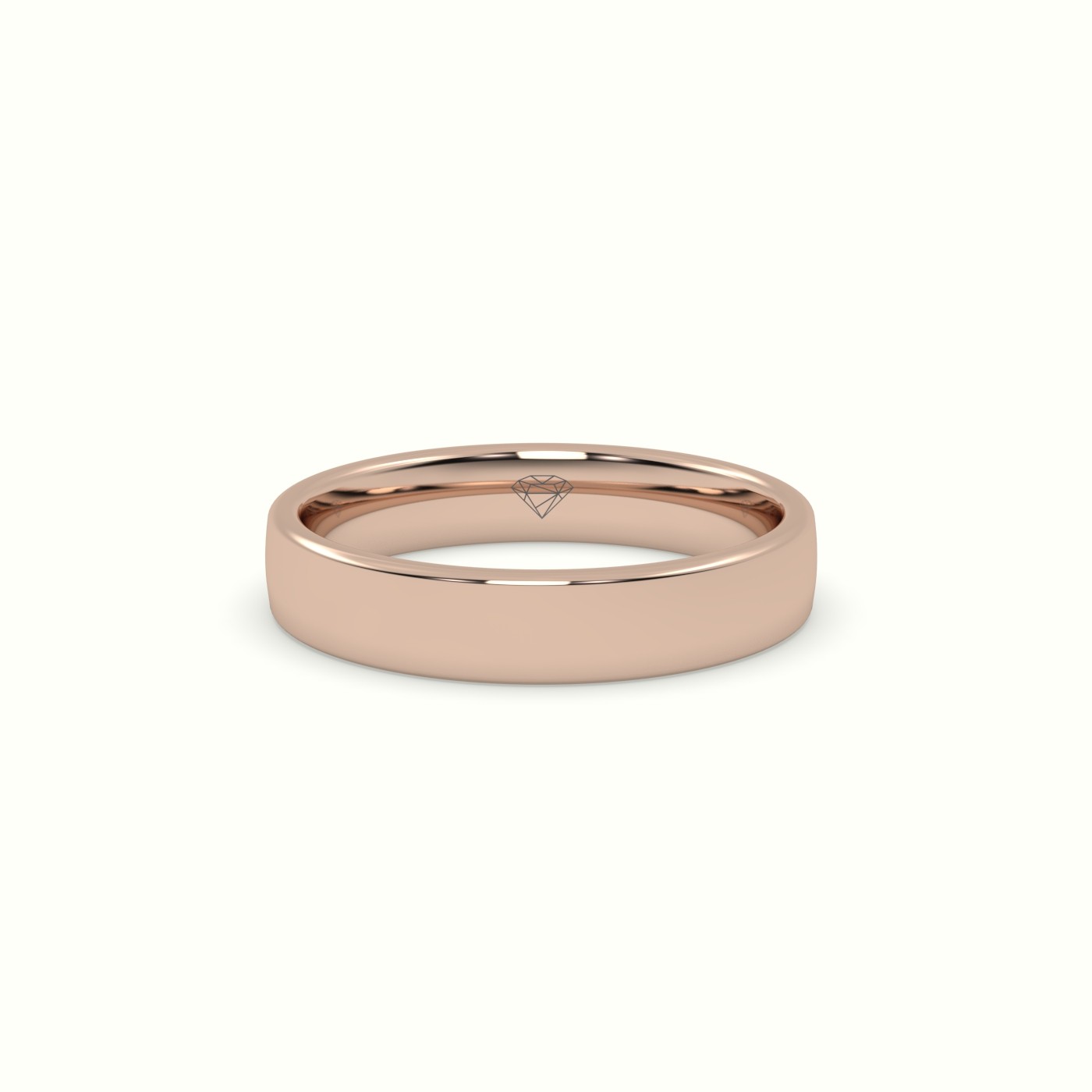18k rose gold comfort fit classic "her" wedding band