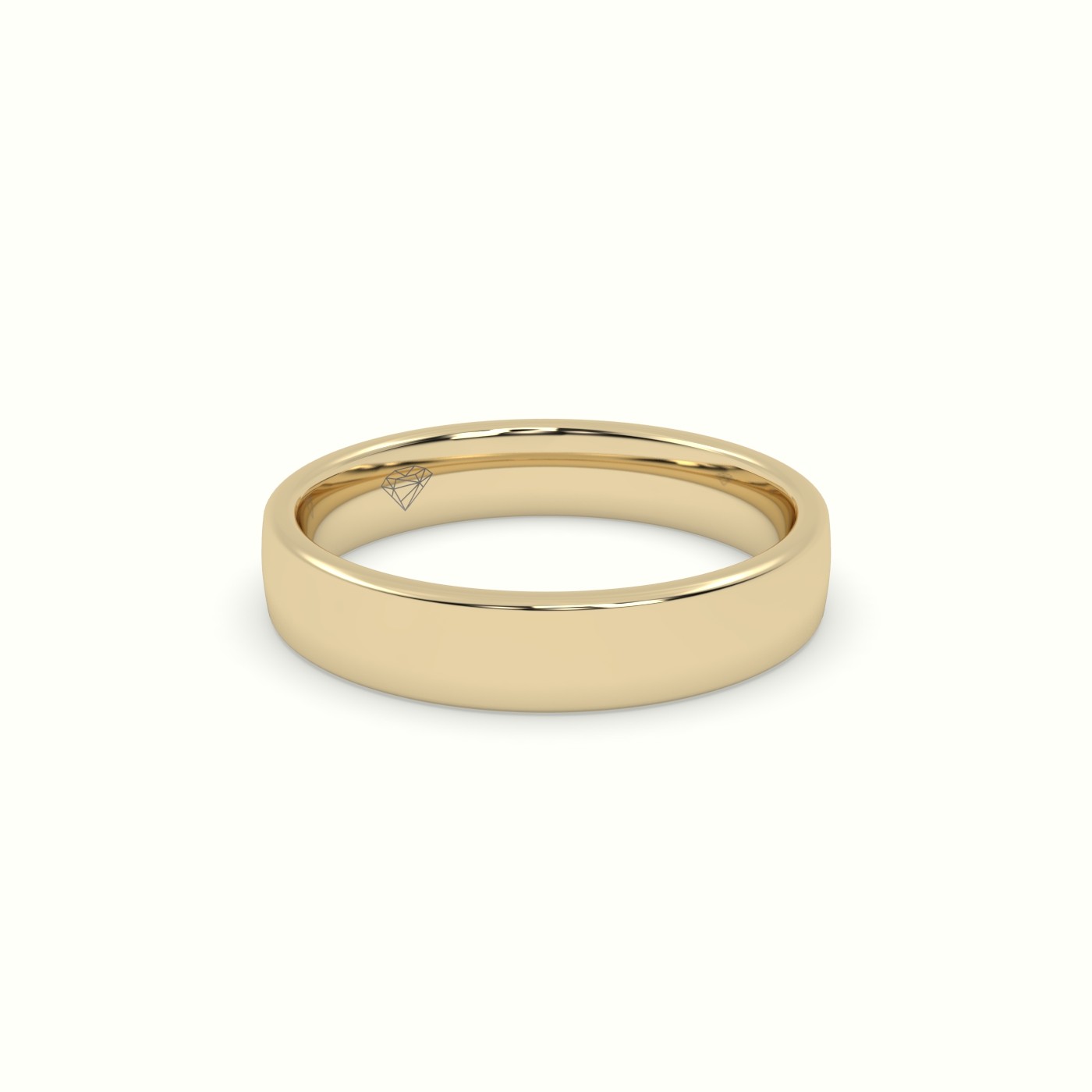 18k yellow gold comfort fit classic "her" wedding band Photos & images